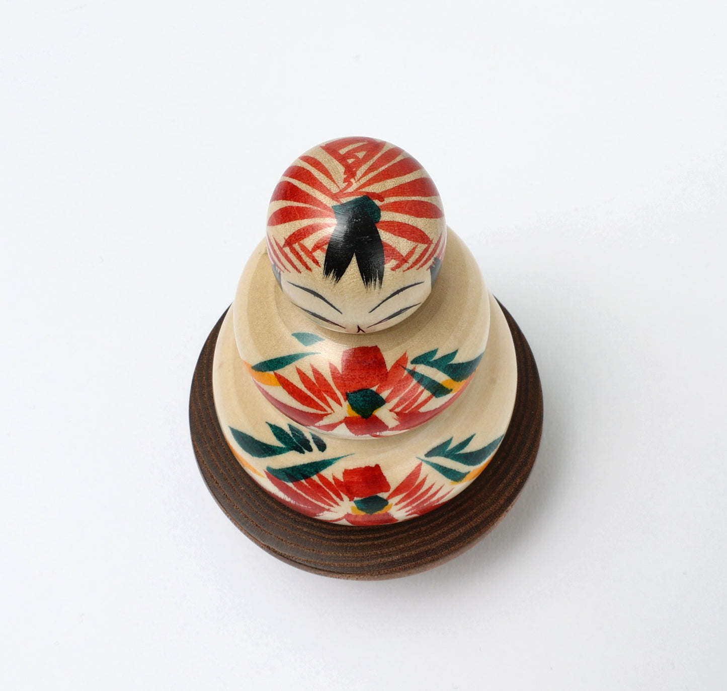 鏡餅こけし-09 | 早坂政弘工人 遠刈田系 | 高さ10cm