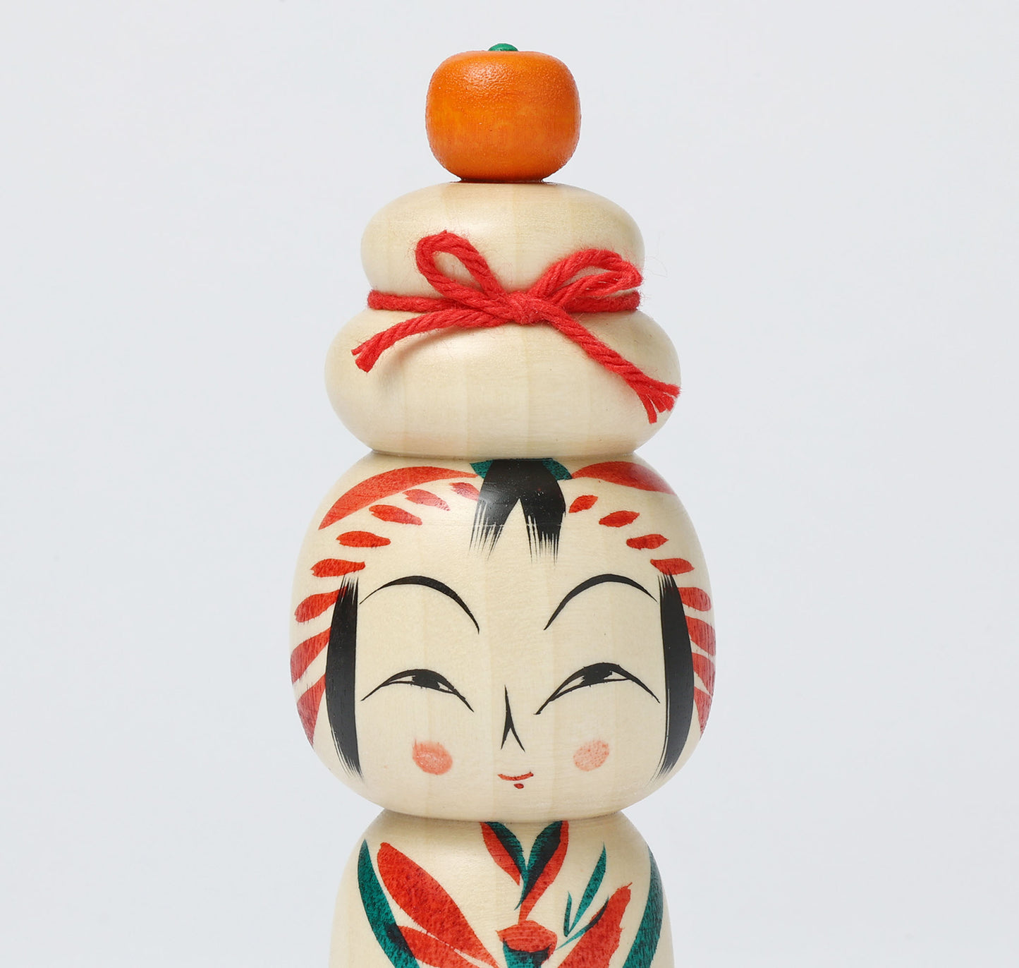 鏡餅こけし-10 | 早坂政弘工人 遠刈田系 | 高さ12cm