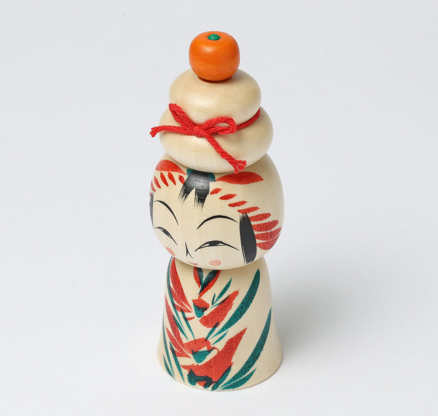 鏡餅こけし-10 | 早坂政弘工人 遠刈田系 | 高さ12cm