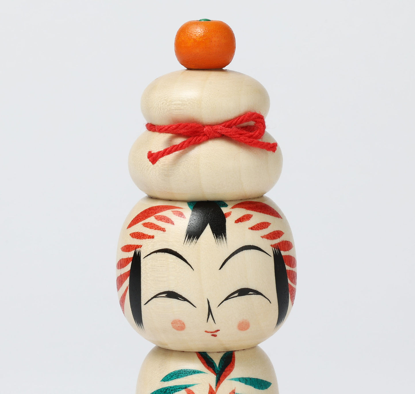 鏡餅こけし-01 | 早坂政弘工人 遠刈田系 | 高さ12cm