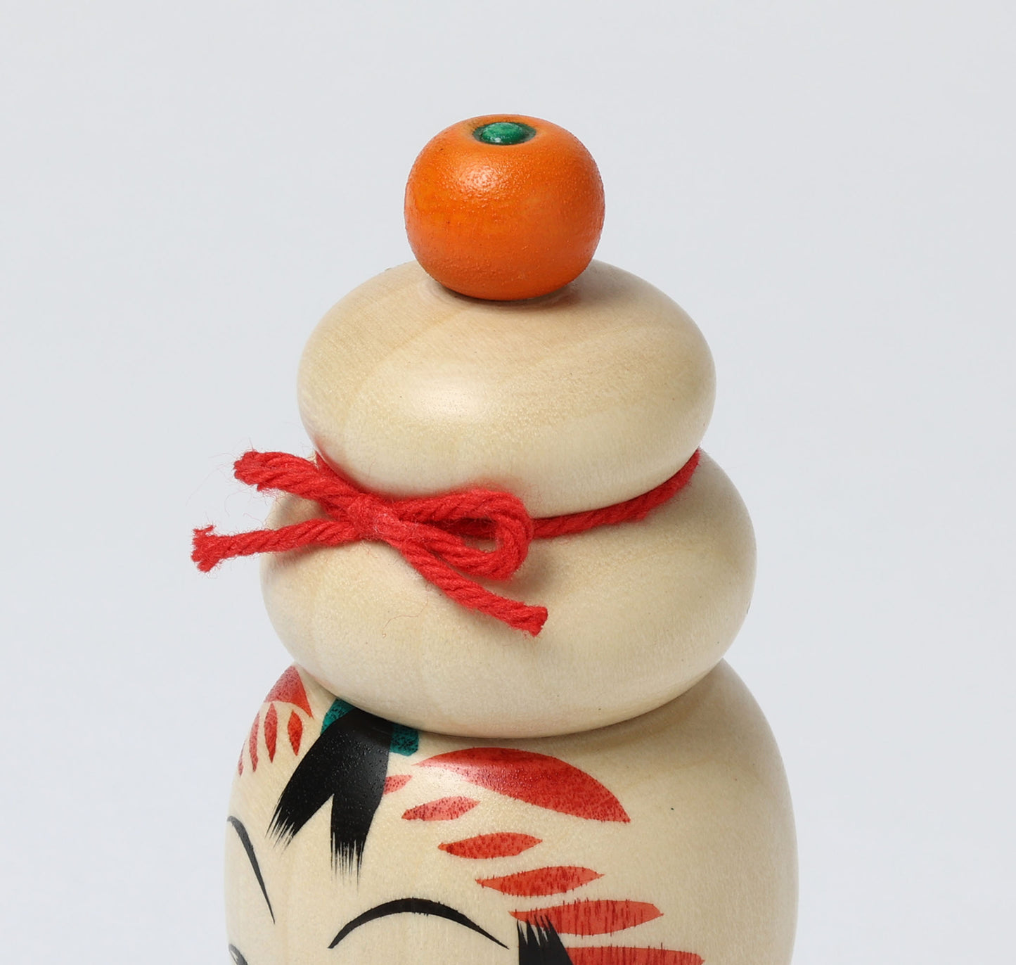 鏡餅こけし-01 | 早坂政弘工人 遠刈田系 | 高さ12cm