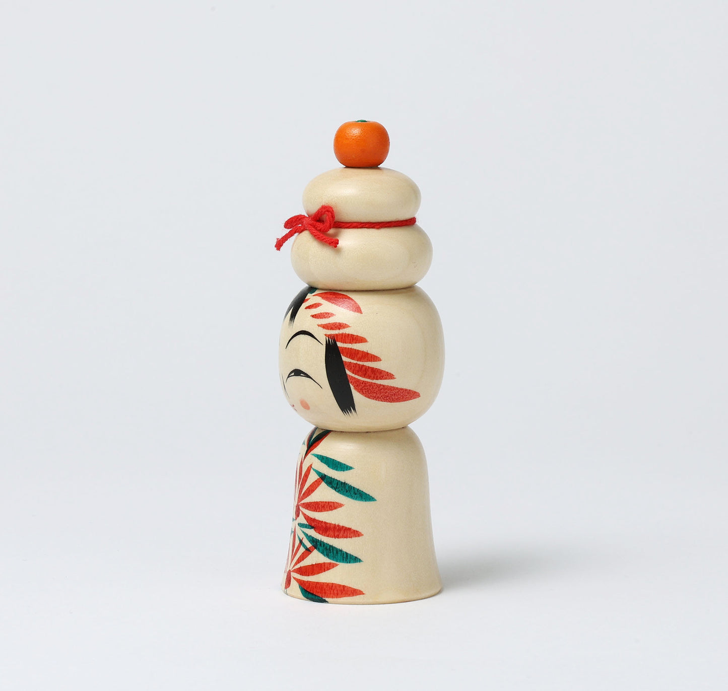 鏡餅こけし-01 | 早坂政弘工人 遠刈田系 | 高さ12cm