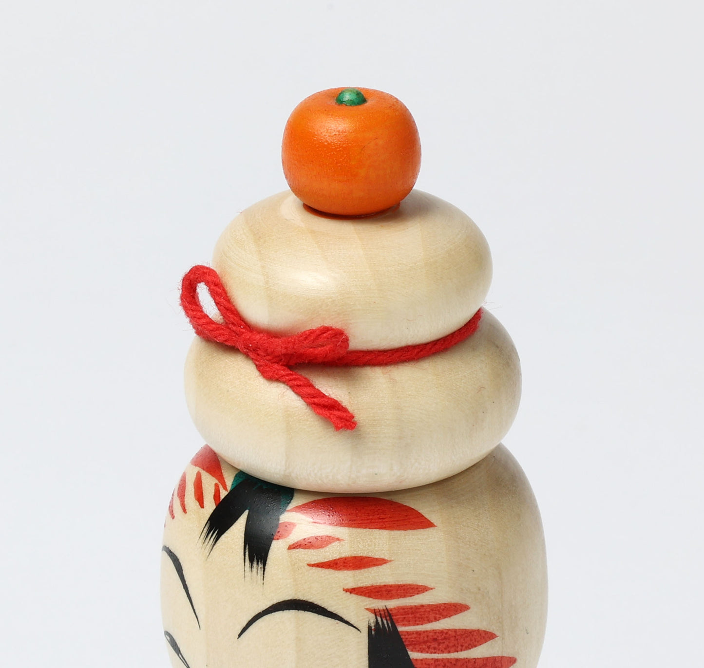 鏡餅こけし-02 | 早坂政弘工人 遠刈田系 | 高さ12cm