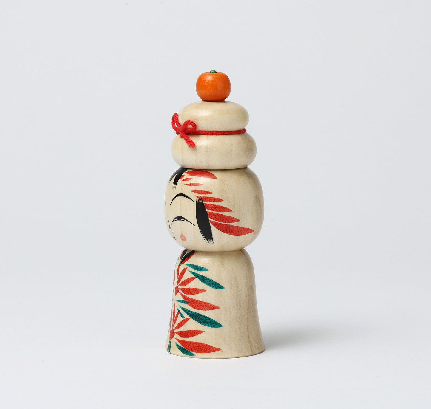 鏡餅こけし-02 | 早坂政弘工人 遠刈田系 | 高さ12cm