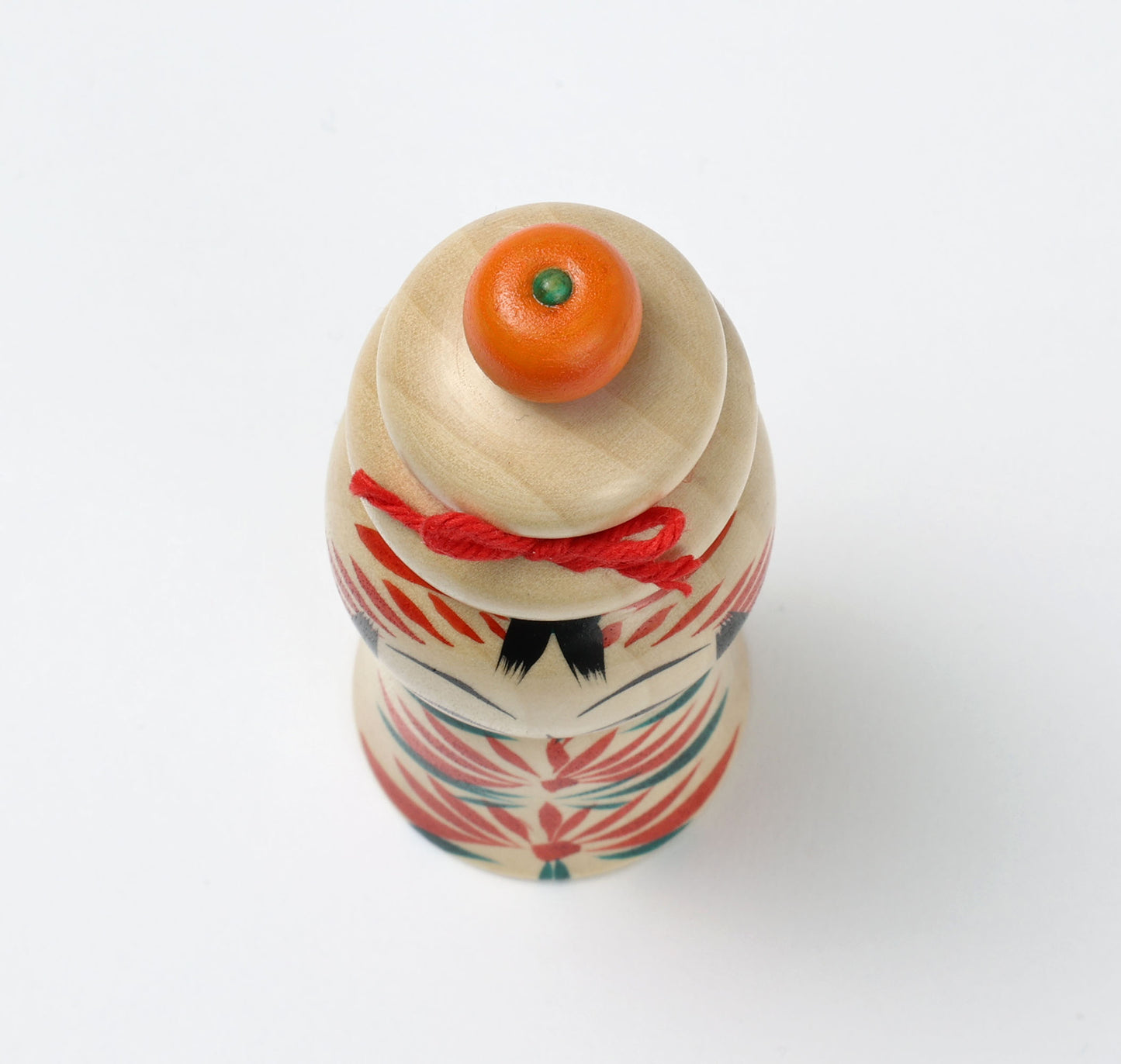 鏡餅こけし-02 | 早坂政弘工人 遠刈田系 | 高さ12cm