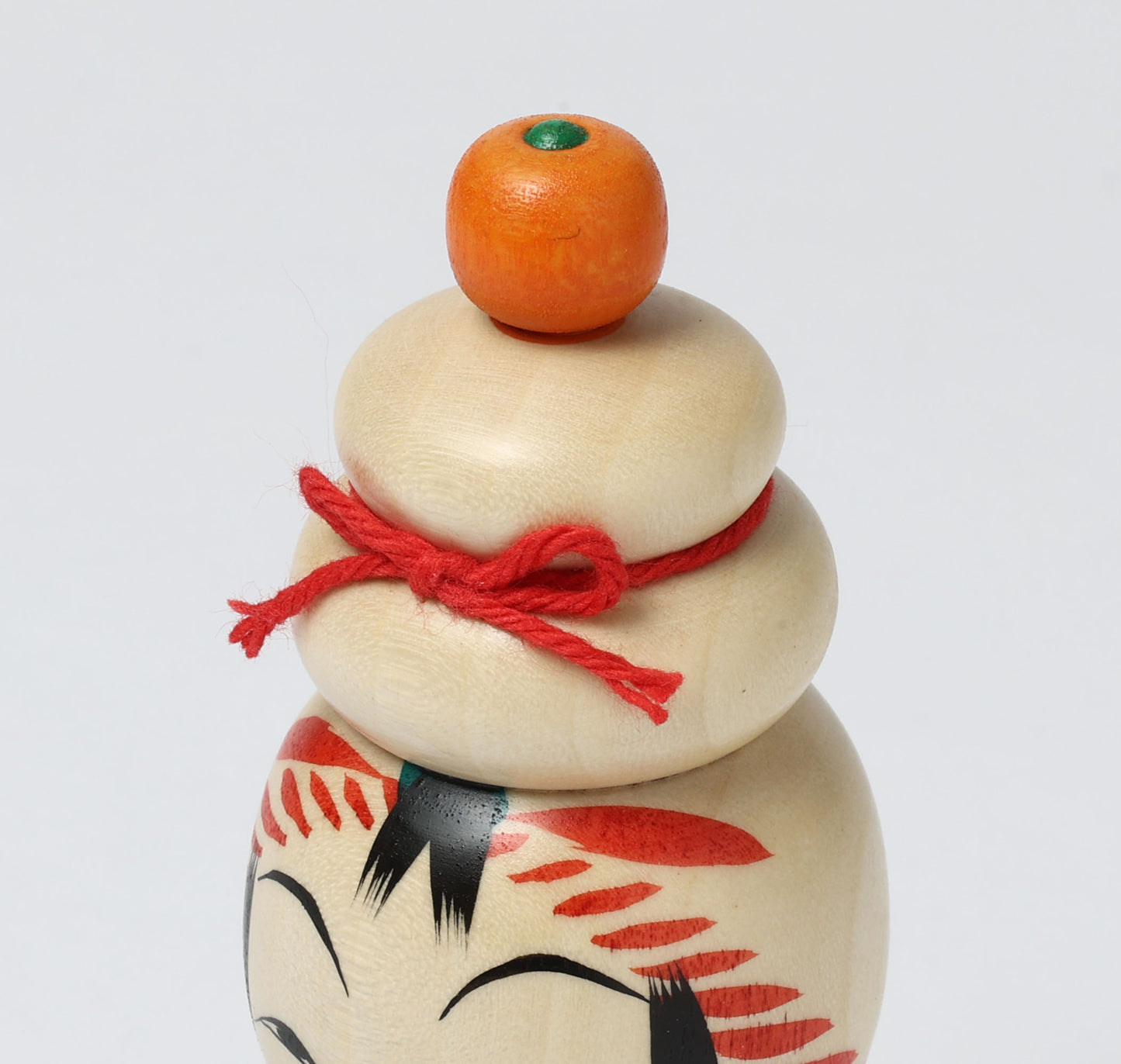 鏡餅こけし-03 | 早坂政弘工人 遠刈田系 | 高さ12cm