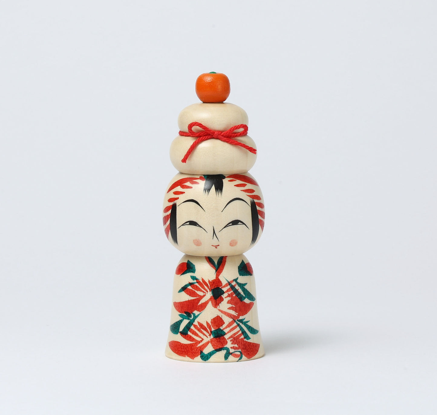 鏡餅こけし-04 | 早坂政弘工人 遠刈田系 | 高さ12cm