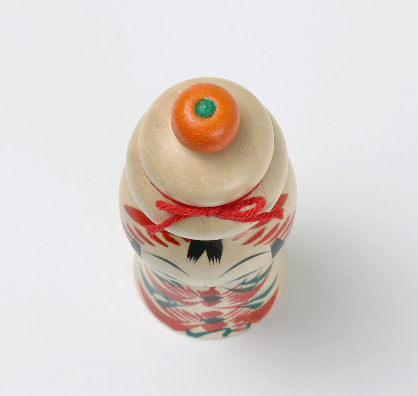 鏡餅こけし-04 | 早坂政弘工人 遠刈田系 | 高さ12cm