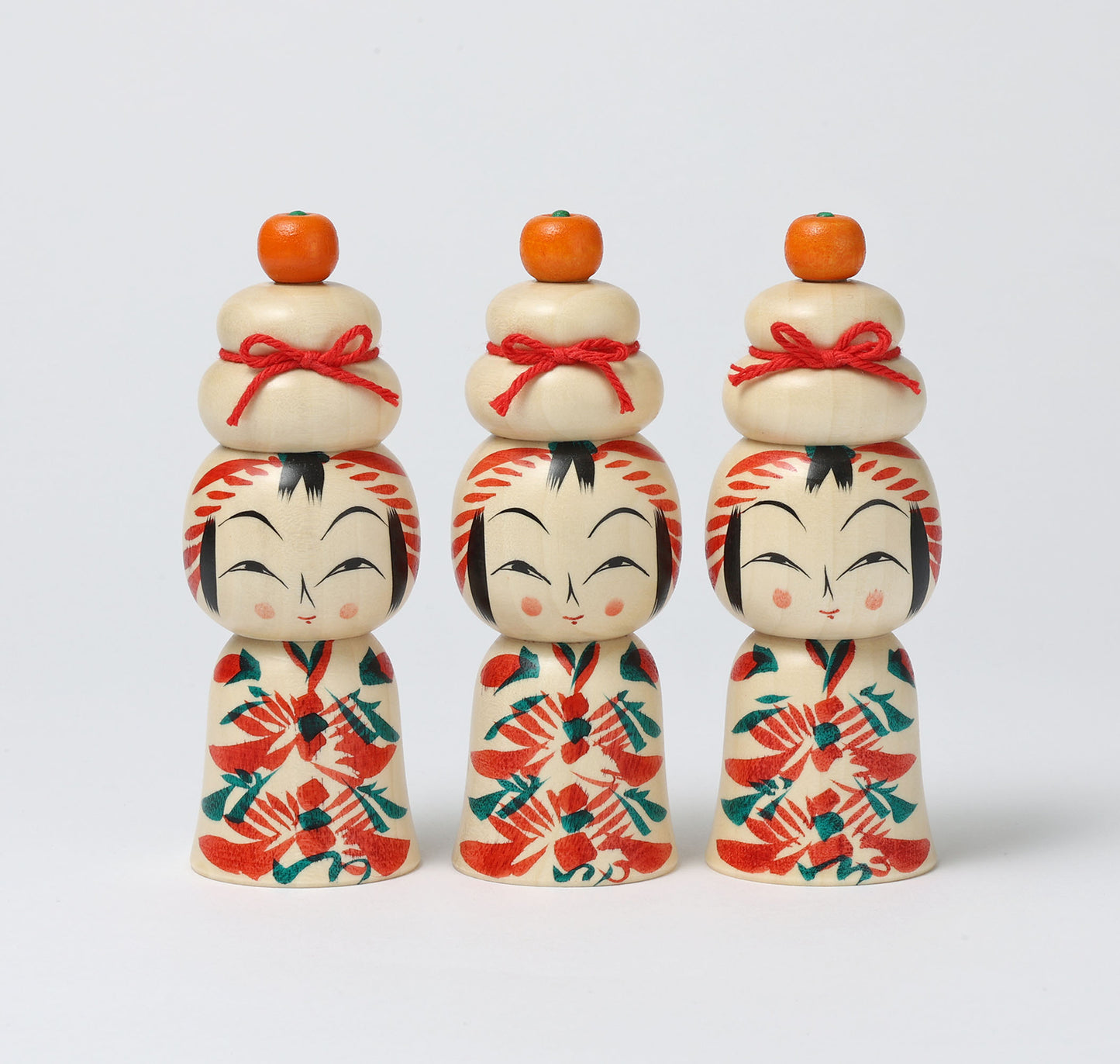 鏡餅こけし-04 | 早坂政弘工人 遠刈田系 | 高さ12cm