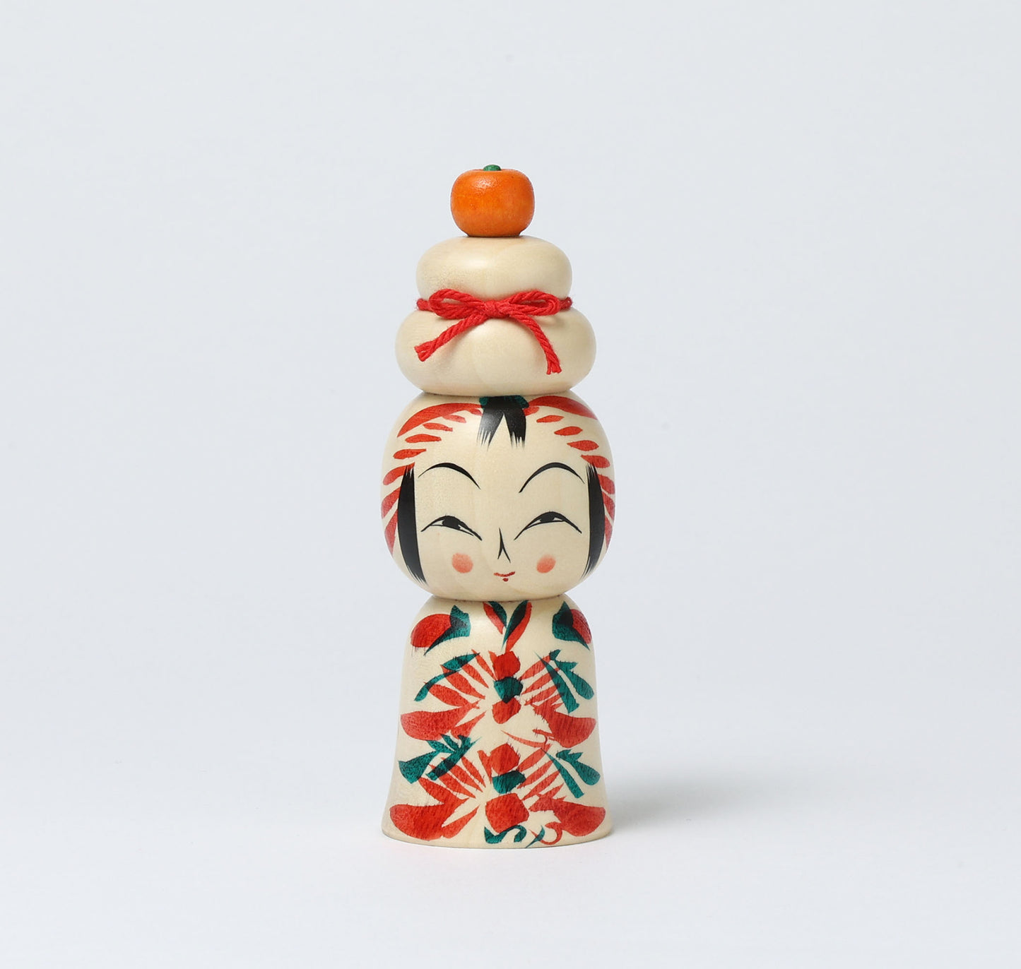 鏡餅こけし-05 | 早坂政弘工人 遠刈田系 | 高さ12cm