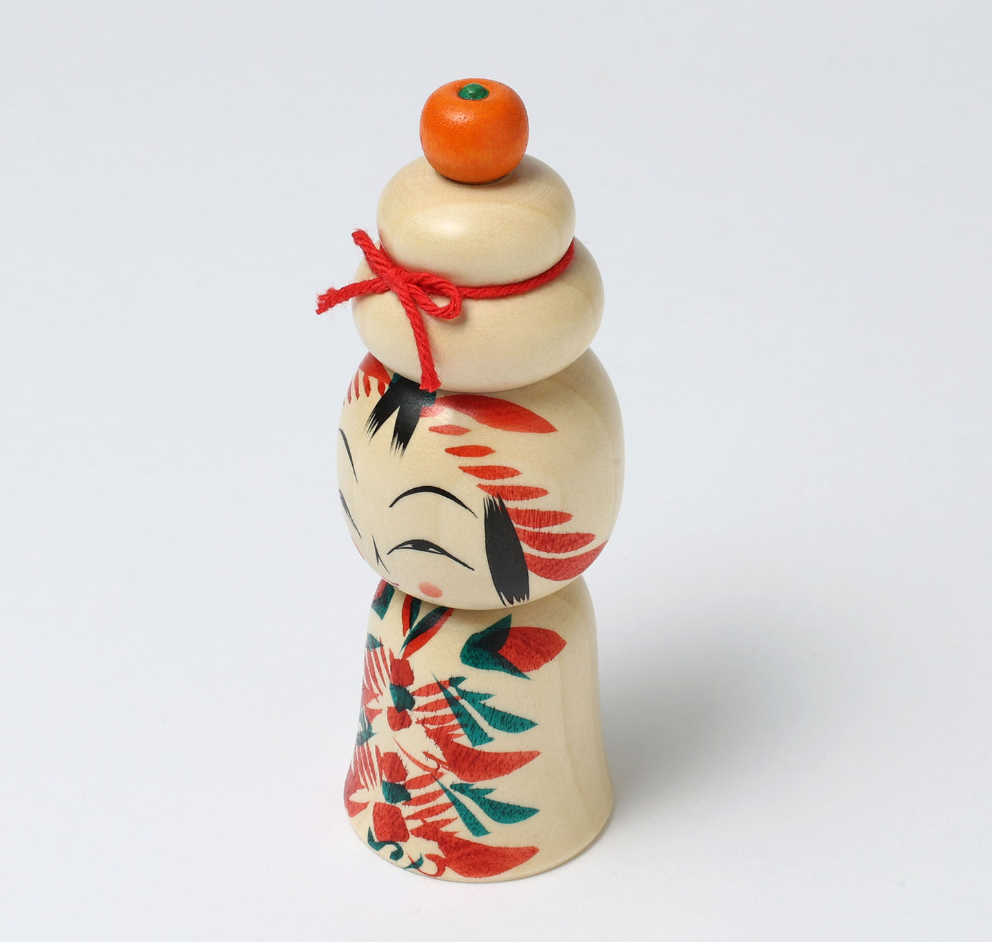 鏡餅こけし-05 | 早坂政弘工人 遠刈田系 | 高さ12cm