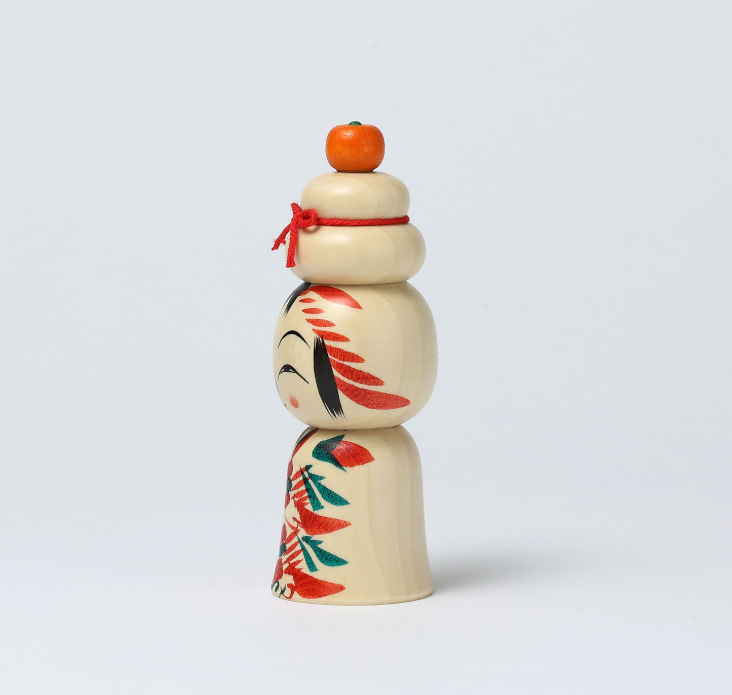 鏡餅こけし-05 | 早坂政弘工人 遠刈田系 | 高さ12cm