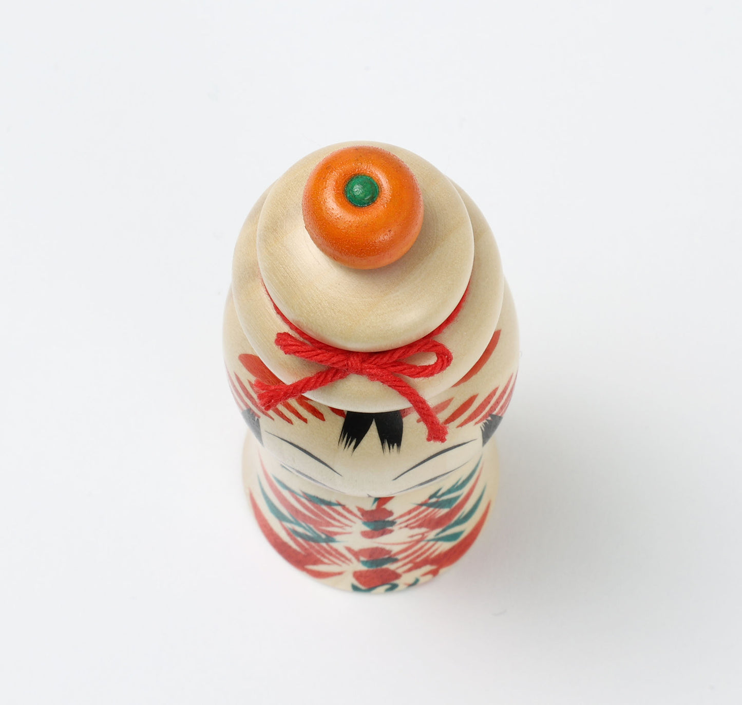 鏡餅こけし-05 | 早坂政弘工人 遠刈田系 | 高さ12cm