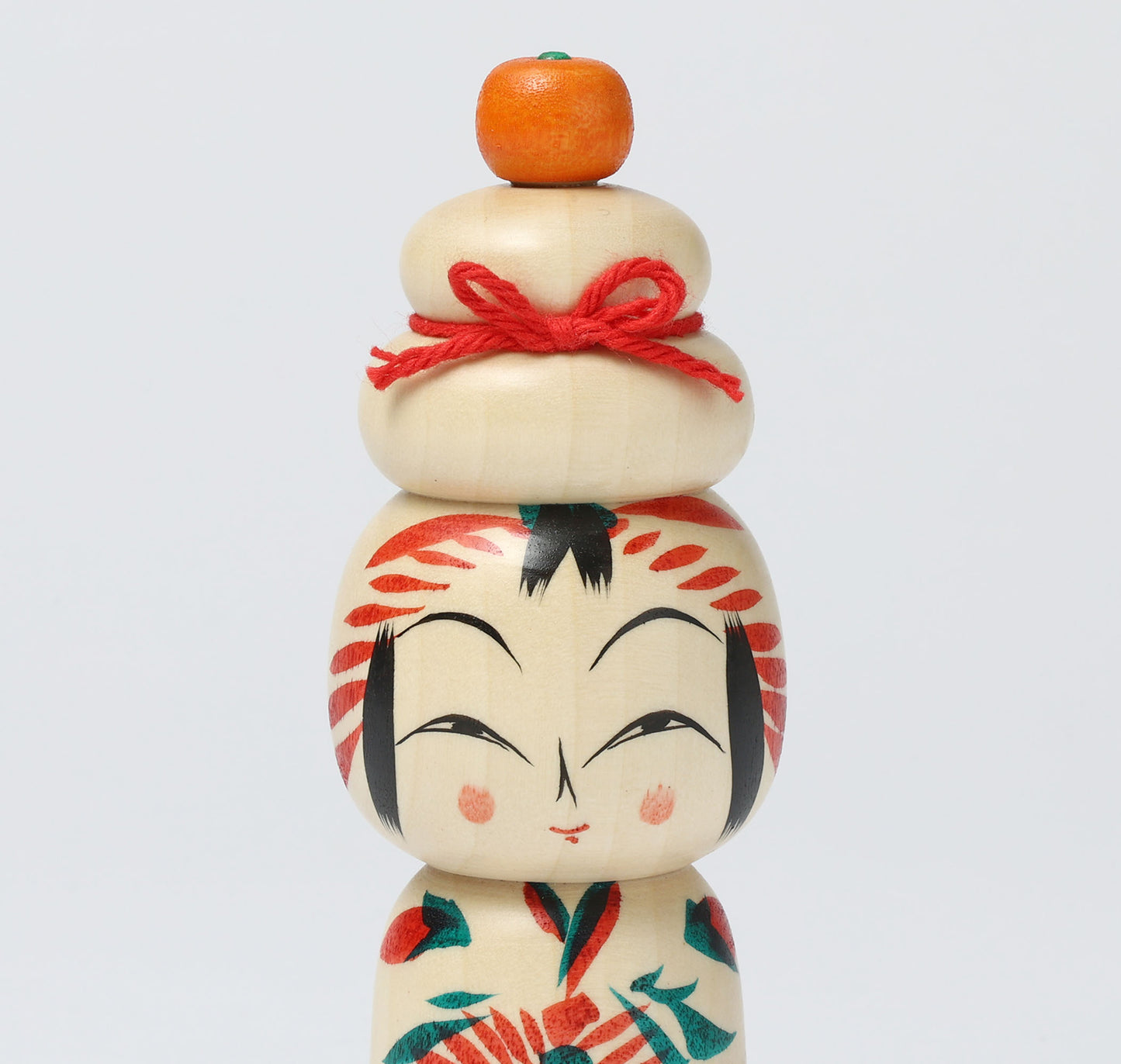 鏡餅こけし-06 | 早坂政弘工人 遠刈田系 | 高さ12cm