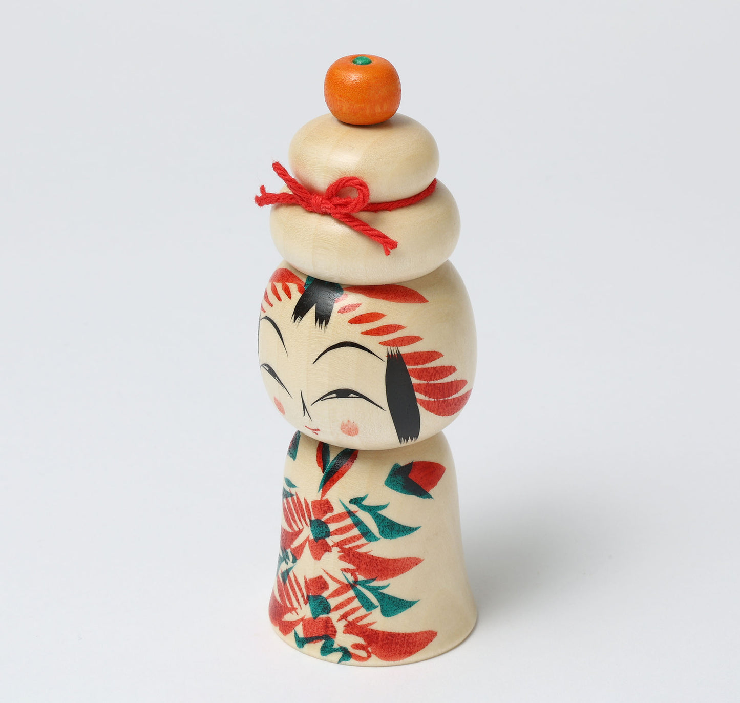 鏡餅こけし-06 | 早坂政弘工人 遠刈田系 | 高さ12cm