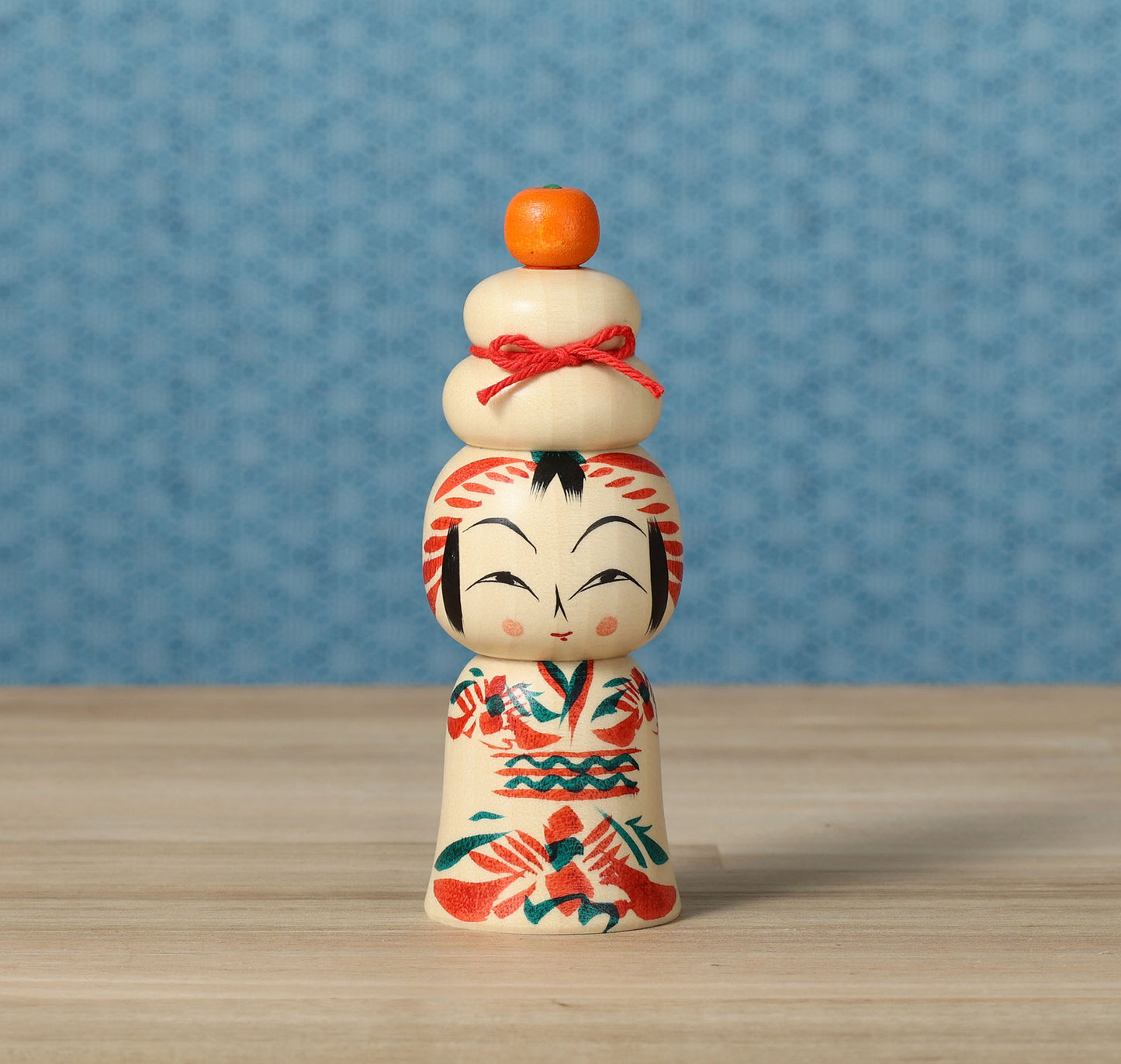 鏡餅こけし-07 | 早坂政弘工人 遠刈田系 | 高さ12cm