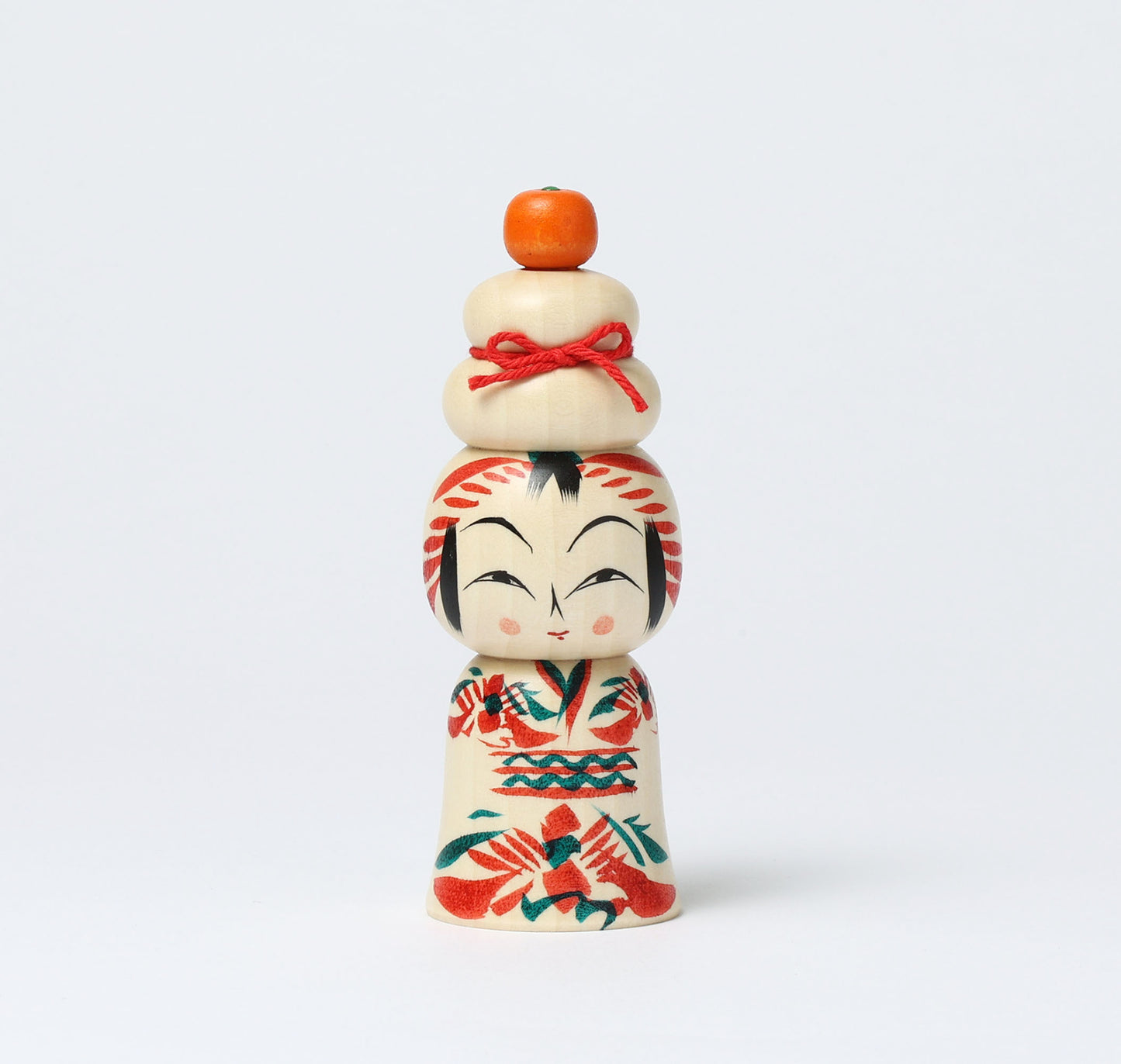 鏡餅こけし-07 | 早坂政弘工人 遠刈田系 | 高さ12cm