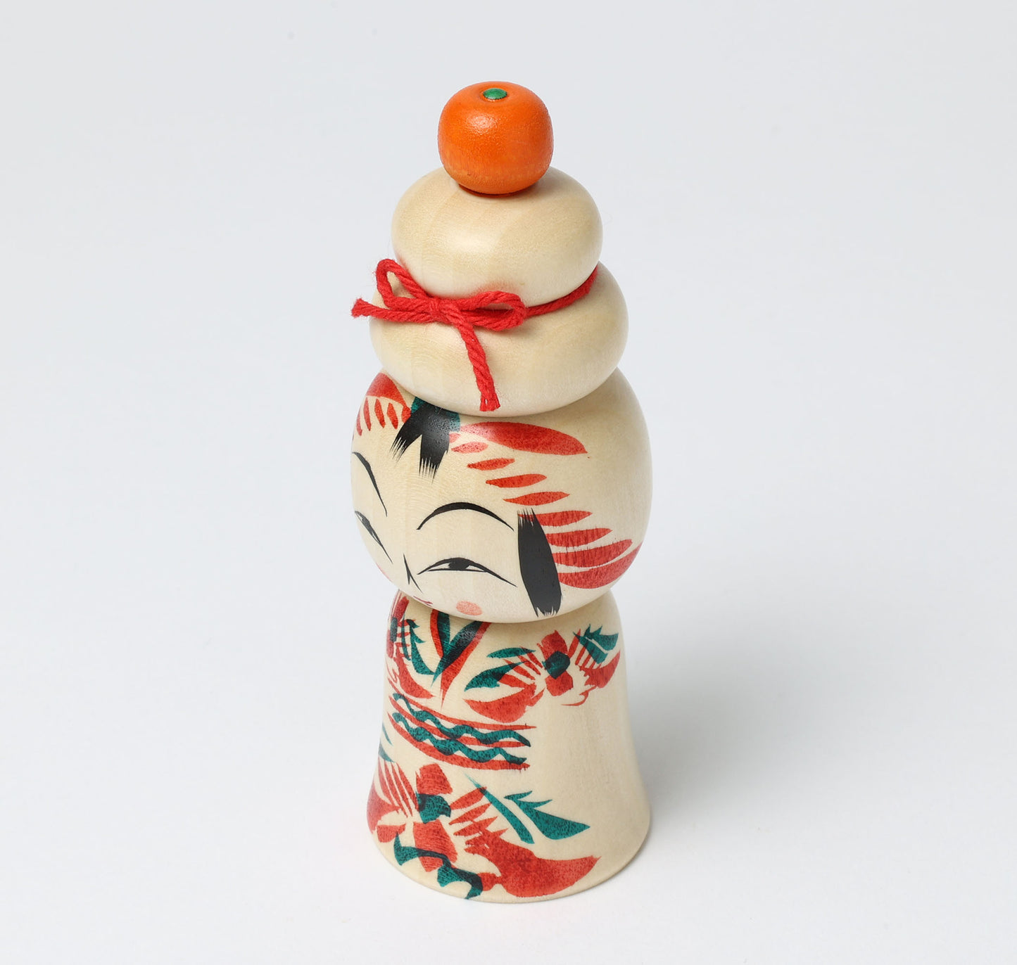 鏡餅こけし-07 | 早坂政弘工人 遠刈田系 | 高さ12cm