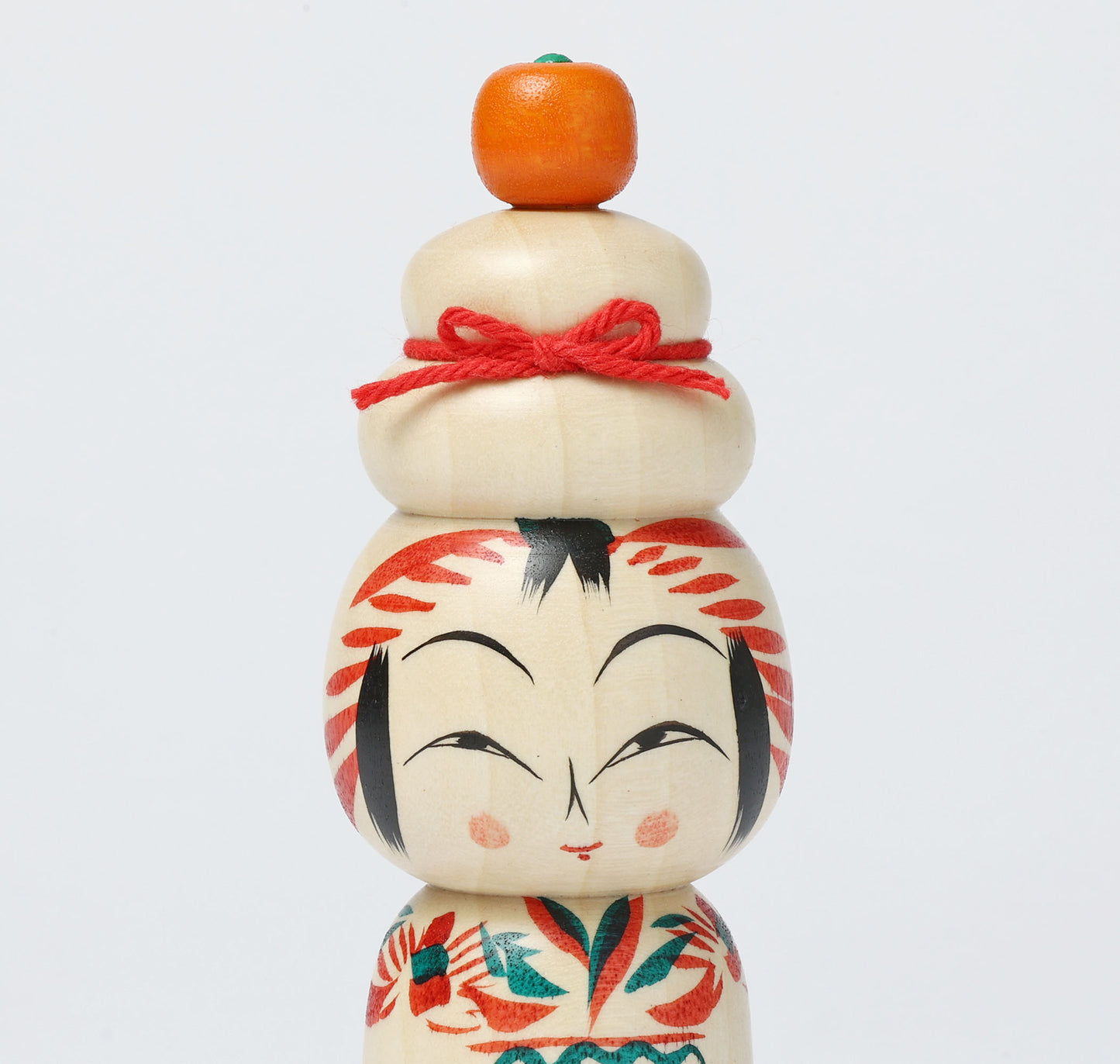 鏡餅こけし-08 | 早坂政弘工人 遠刈田系 | 高さ12cm