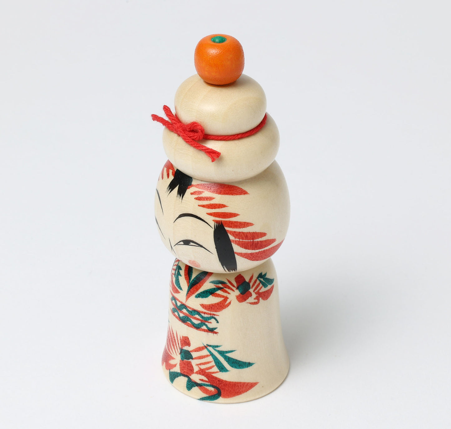 鏡餅こけし-08 | 早坂政弘工人 遠刈田系 | 高さ12cm