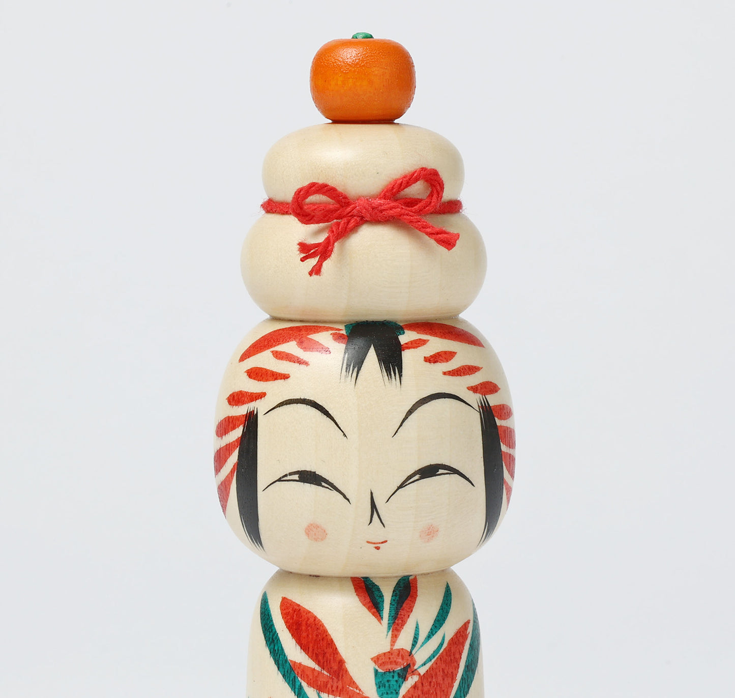 鏡餅こけし-09 | 早坂政弘工人 遠刈田系 | 高さ12cm