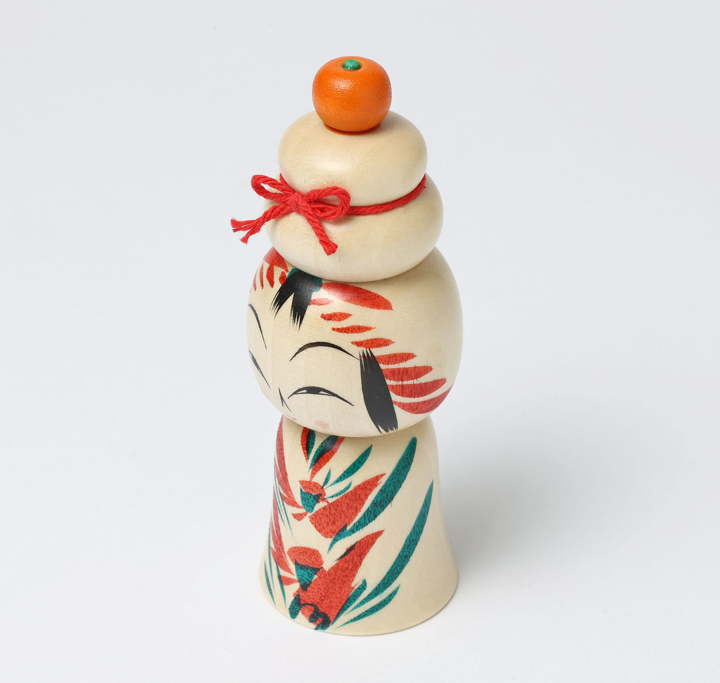 鏡餅こけし-09 | 早坂政弘工人 遠刈田系 | 高さ12cm