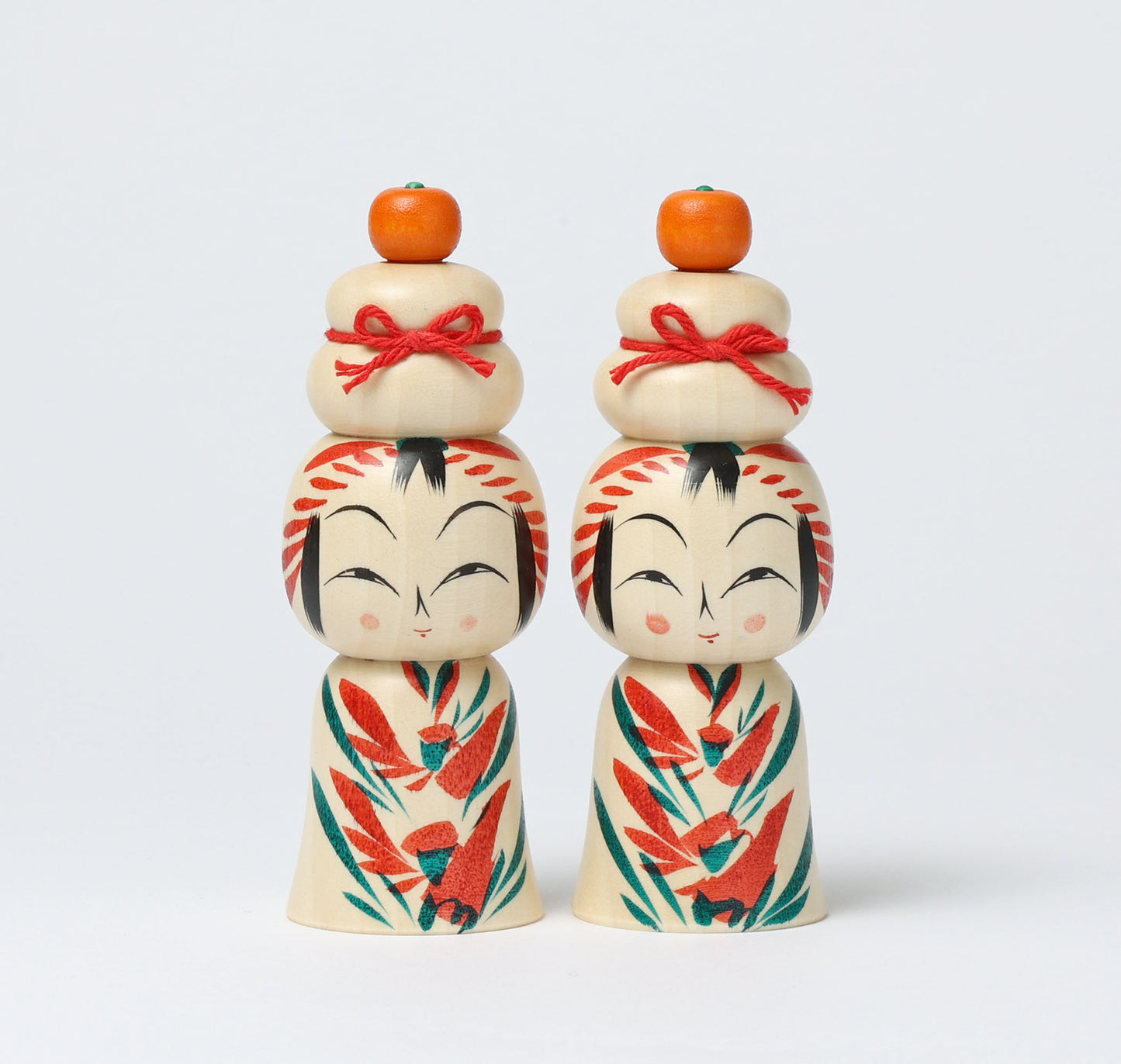 鏡餅こけし-09 | 早坂政弘工人 遠刈田系 | 高さ12cm