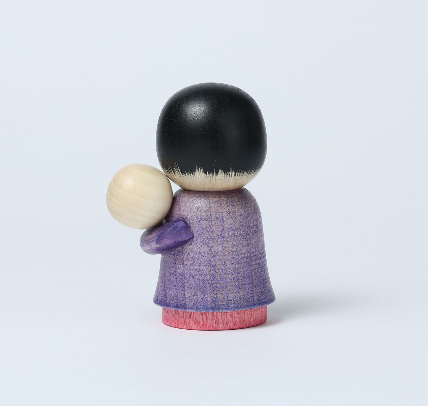 Komori-Babysitting kokeshi doll 子守りこけし | HAYASAKA, Masahiro 早坂政弘工人 | Togatta style 遠刈田系 | 9cm in height