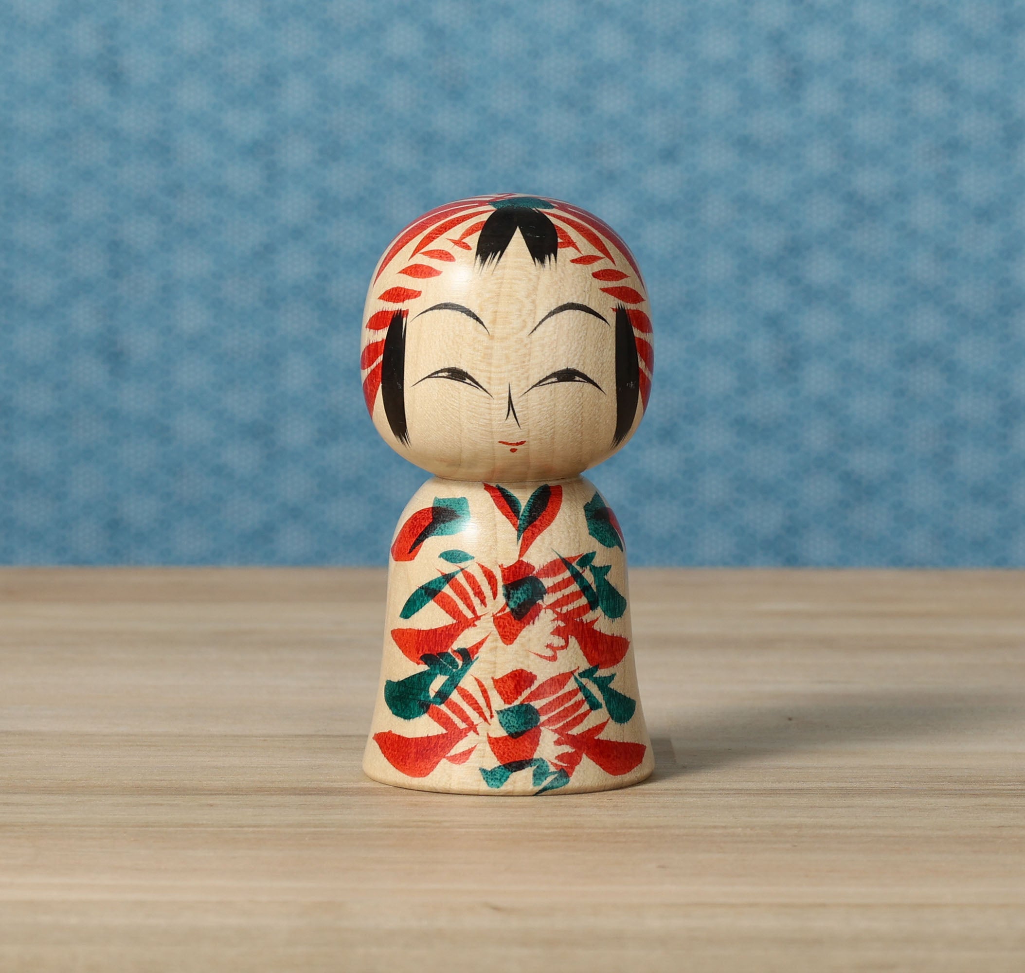 Shin Craft Ragdoll Japanese wooden doll, kokeshi, by Masahiro Hayasaka 早坂政弘工人の遠刈田系こけし ...