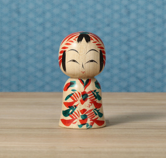 遠刈田系こけし | 早坂政弘工人 遠刈田系 | 高さ9.5cm