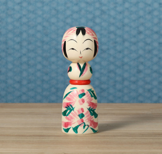 遠刈田系こけし | 早坂政弘工人 遠刈田系 |高さ12cm