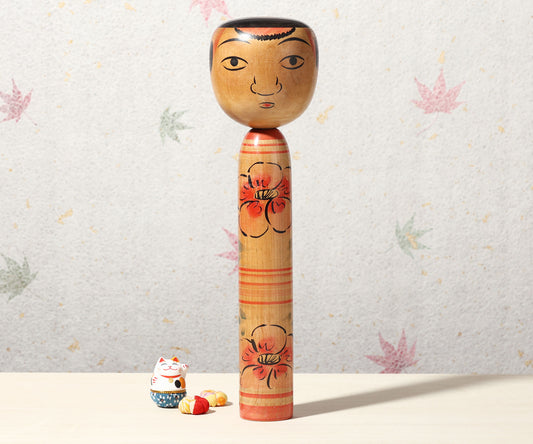 Vintage Nakanosawa style kokeshi doll-tako bozu, by SAITO Tokujyu (1926-2021) | こけし古物 斎藤徳寿（中ノ沢系-たこ坊主）