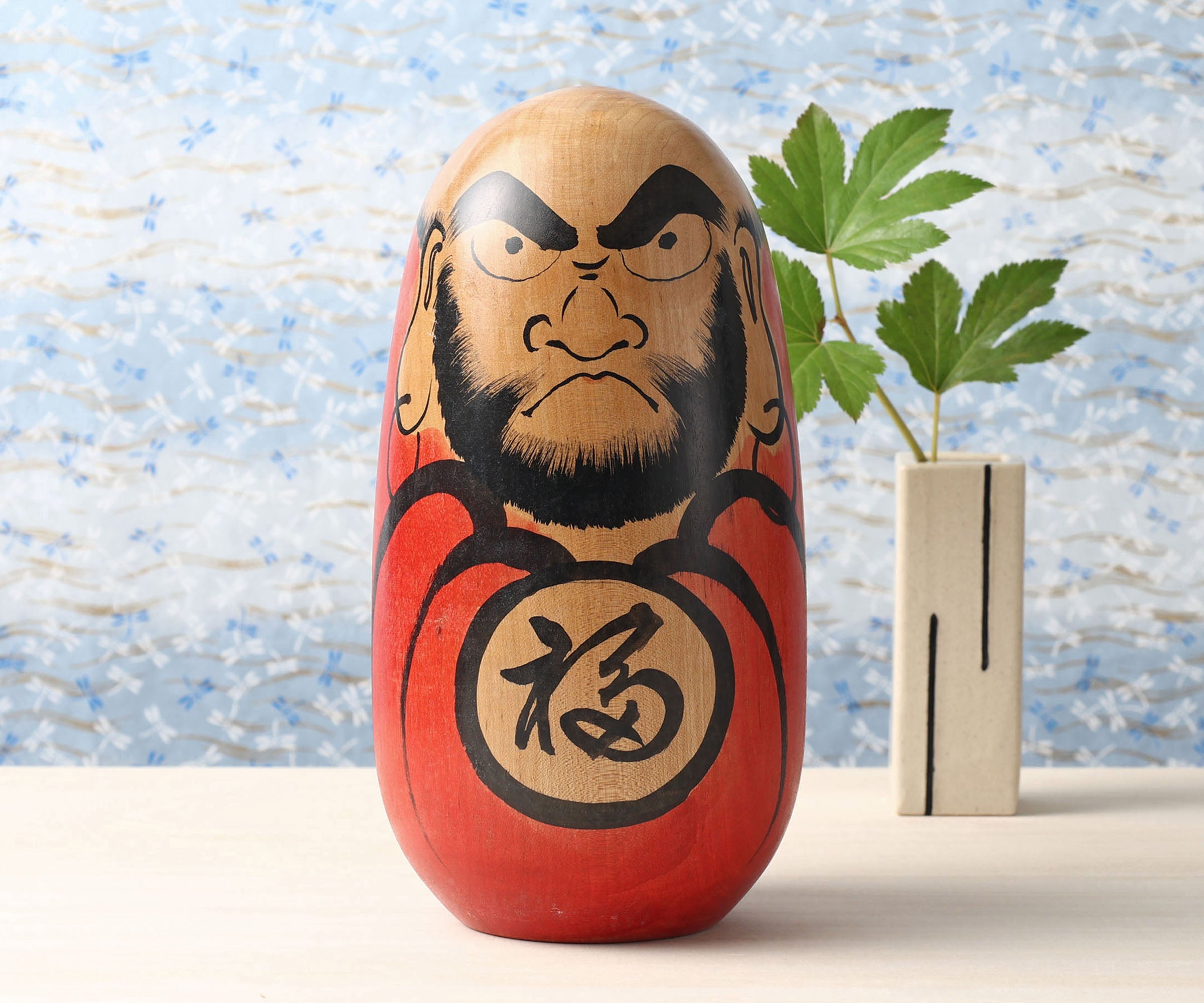 Vintage Japanese Daruma doll, Japanese luck charm, 古品木地だるま 日本の伝統工芸 ...