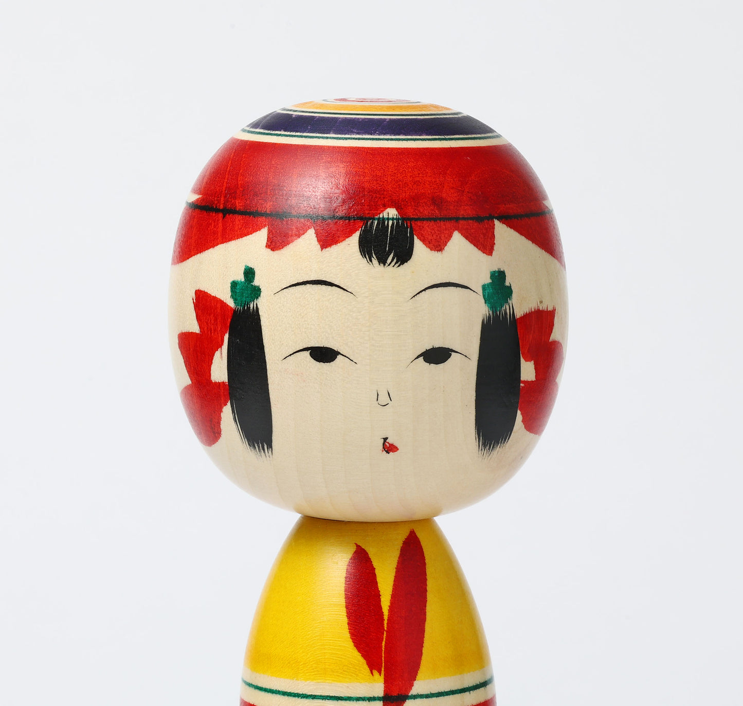 IKEUCHI, Shione 池内潮音工人 | Dento-traditional style kokeshi doll 伝統こけし | Yajiro style 弥治郎系 | 25cm in height
