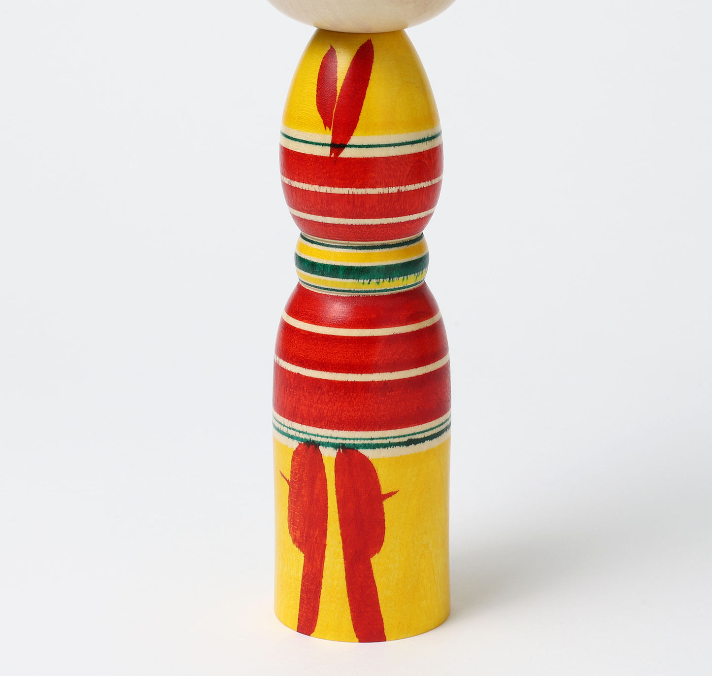 IKEUCHI, Shione 池内潮音工人 | Dento-traditional style kokeshi doll 伝統こけし | Yajiro style 弥治郎系 | 25cm in height
