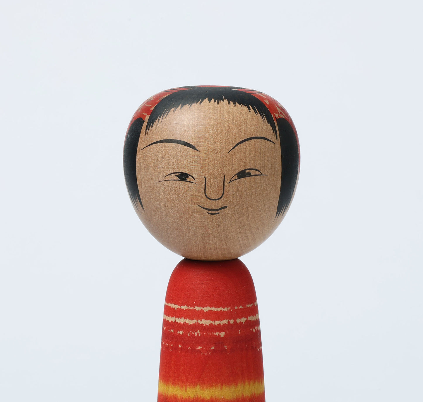 Vintage Tsuchiyu style kokeshi doll | NOJI Tadao (1931-2012) | 古品こけし 土湯系 野地忠男工人 | 21cm in height