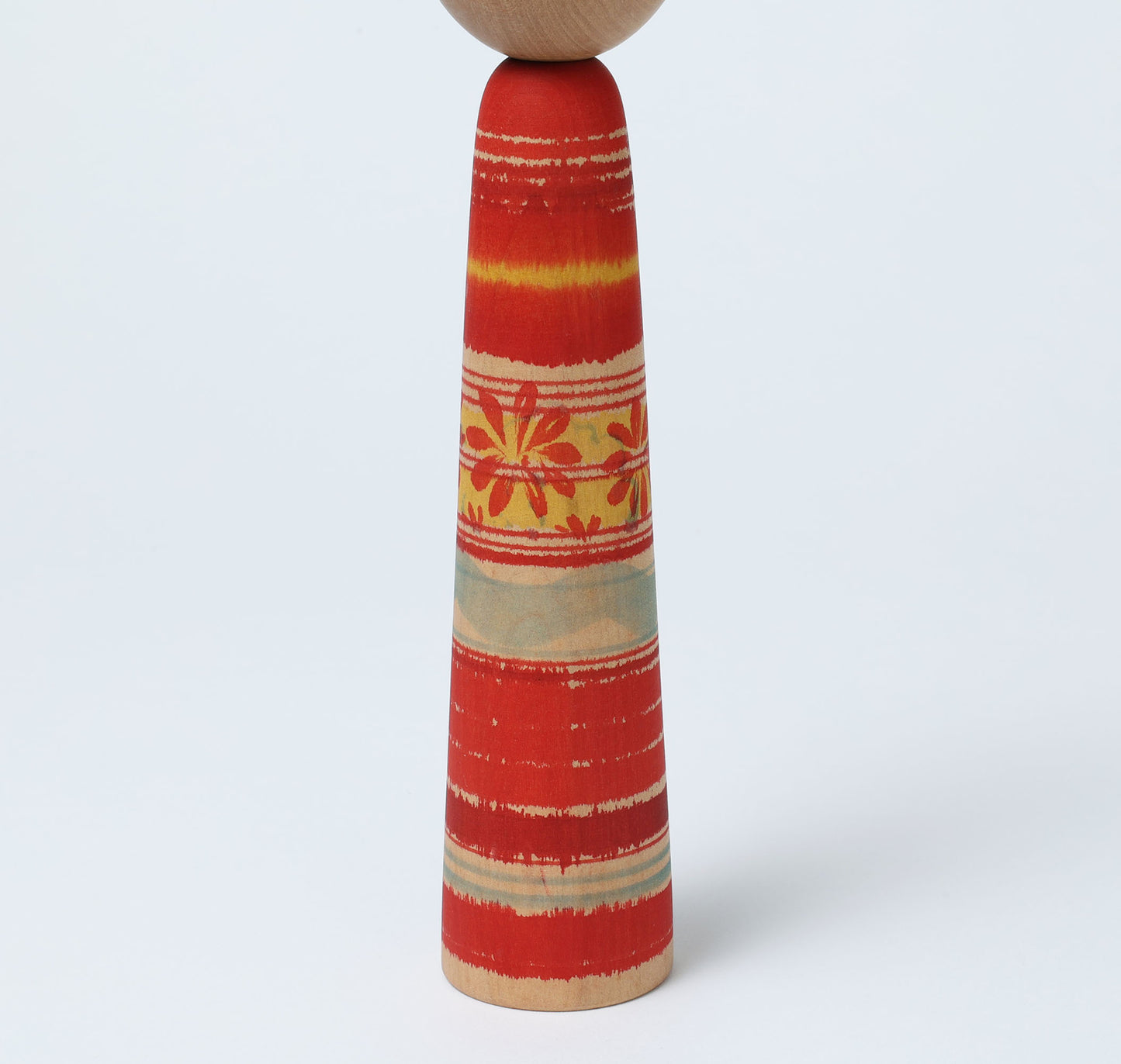 Vintage Tsuchiyu style kokeshi doll | NOJI Tadao (1931-2012) | 古品こけし 土湯系 野地忠男工人 | 21cm in height