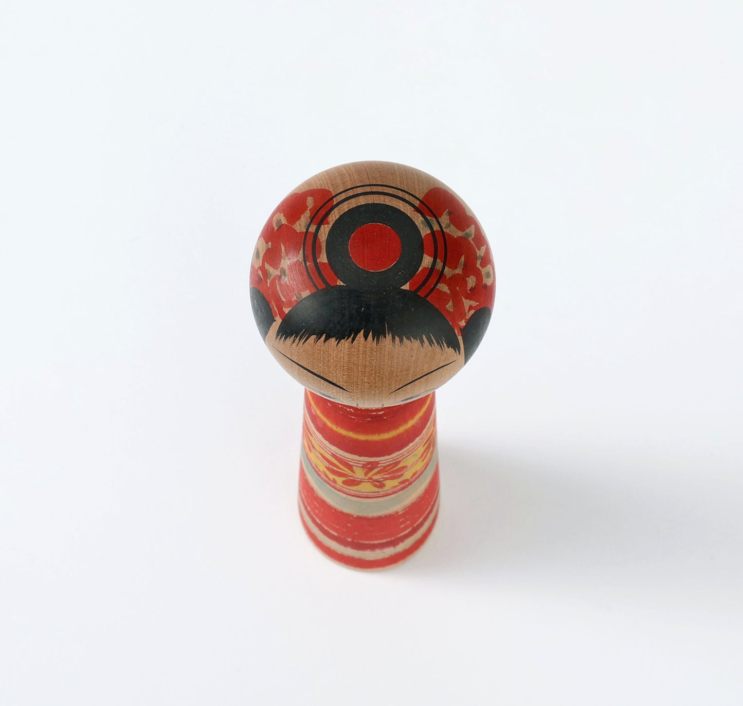 Vintage Tsuchiyu style kokeshi doll | NOJI Tadao (1931-2012) | 古品こけし 土湯系 野地忠男工人 | 21cm in height