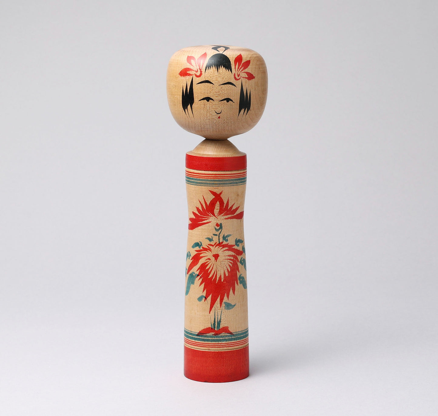 Vintage Naruko kokeshi doll, by Kichiya NARA (1939-1971), Naruko style | こけし古物 奈良吉弥（鳴子系）