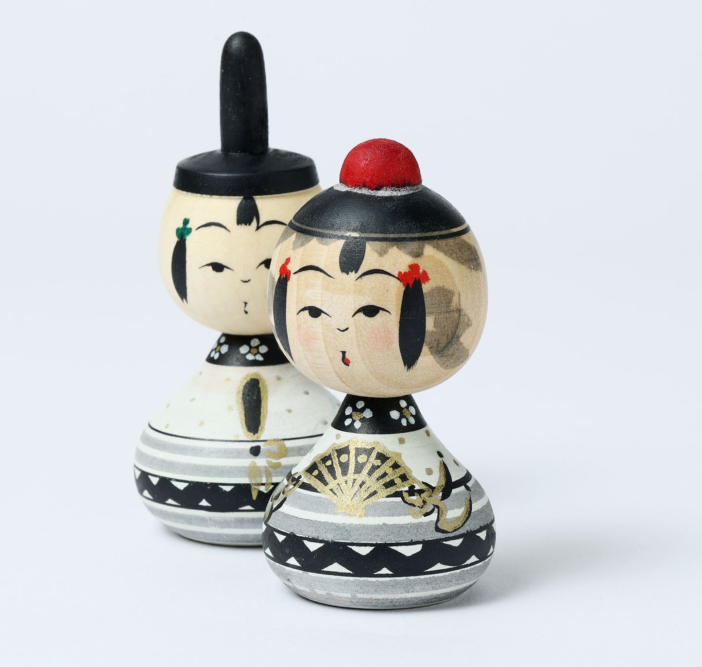 【雛こけし-1】Hina kokeshi doll | IKEUCHI, Shione | Yajiro style | 8.5cm in height // 弥治郎系 池内潮音工人, 高さ8.5cm