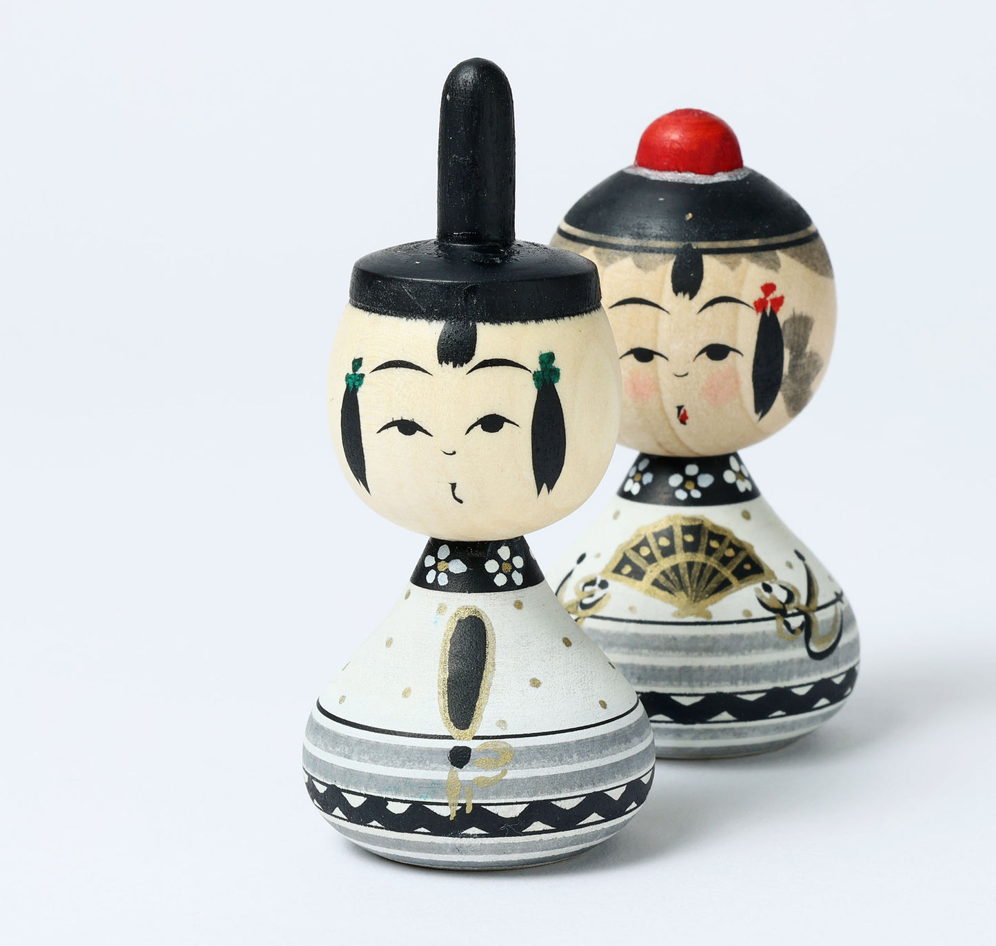 【雛こけし-2】Hina kokeshi doll | IKEUCHI, Shione | Yajiro style | 8.5cm in height // 弥治郎系 池内潮音工人, 高さ8.5cm