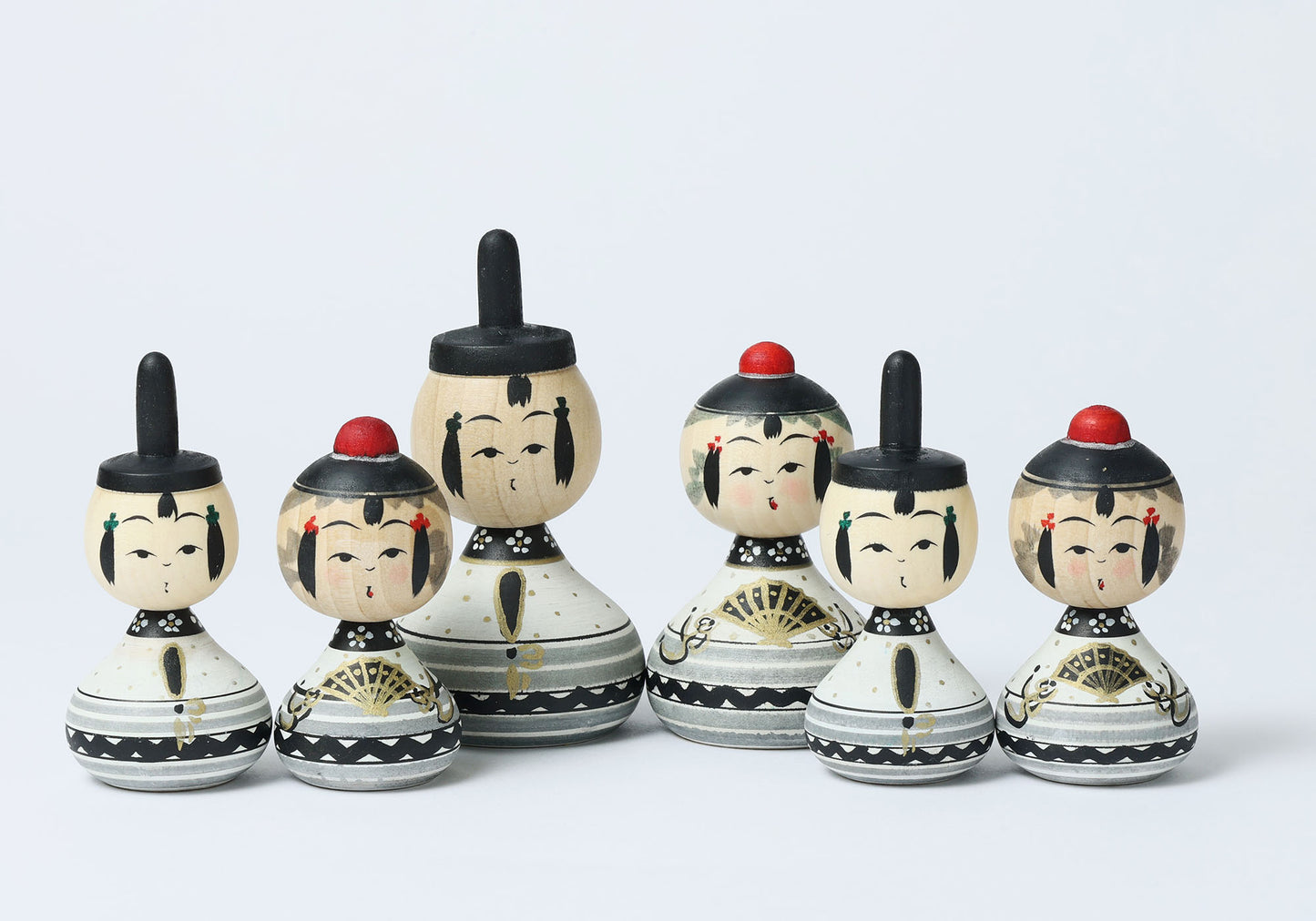 【雛こけし-7】Hina kokeshi doll | IKEUCHI, Shione | Yajiro style | 10.5cm in height // 弥治郎系 池内潮音工人, 高さ10.5cm