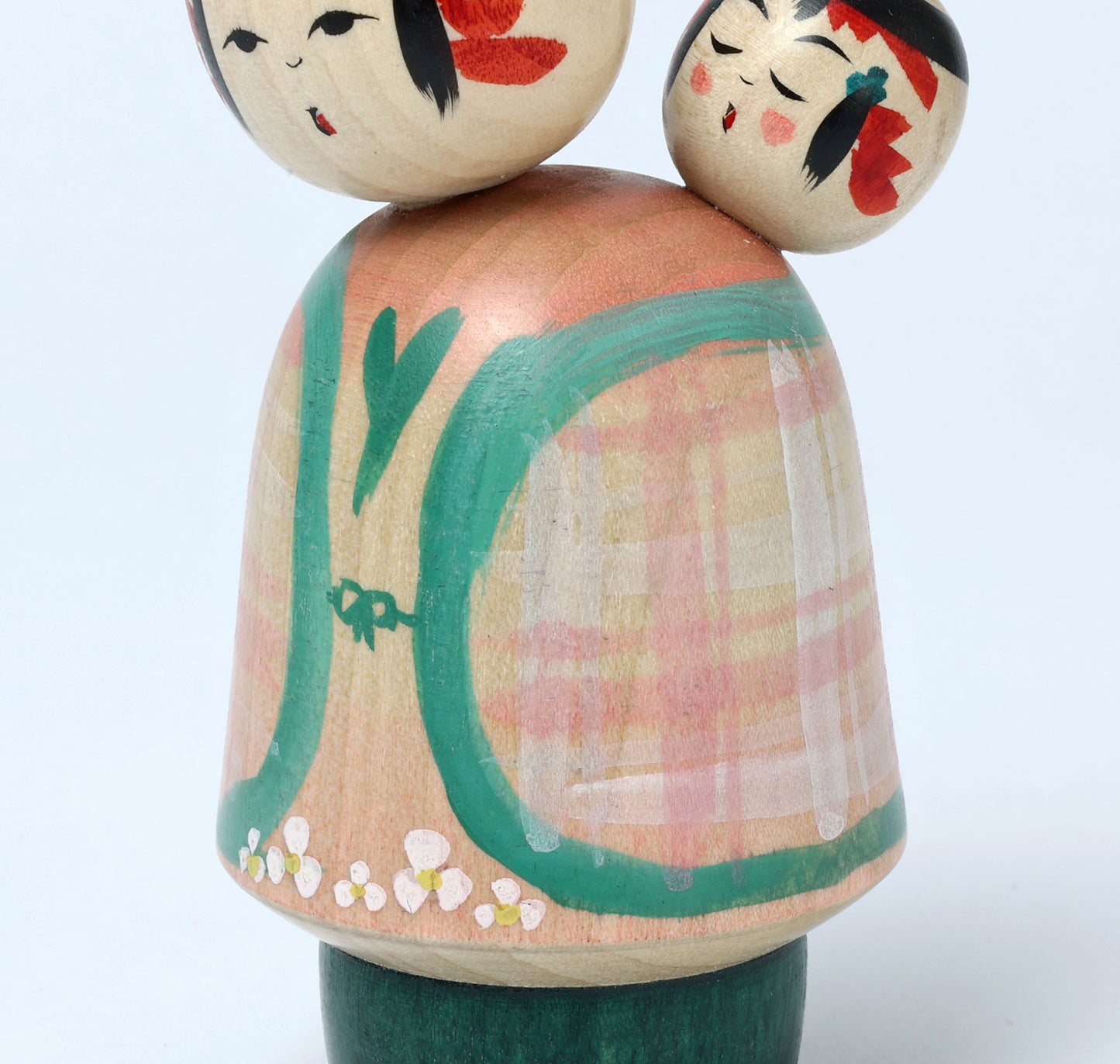 Komori-Babysitting kokeshi doll-10 子守りこけし | IKEUCHI, Shione 池内潮音工人 | Yajiro style 弥治郎系 | 10cm in height