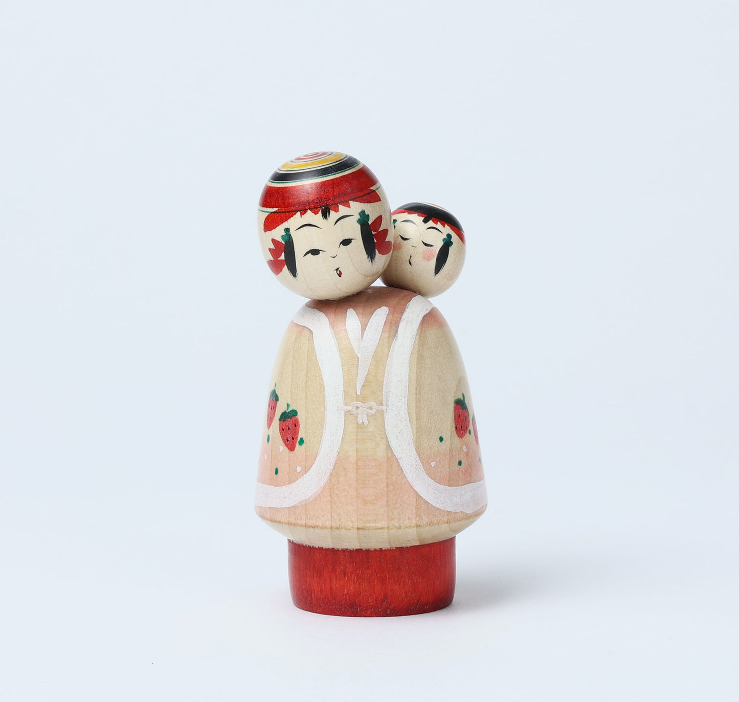 【子守りこけし-5】Babysitting kokeshi doll | IKEUCHI, Shione | Yajiro style | 10cm in height // 弥治郎系 池内潮音工人, 高さ 10cm