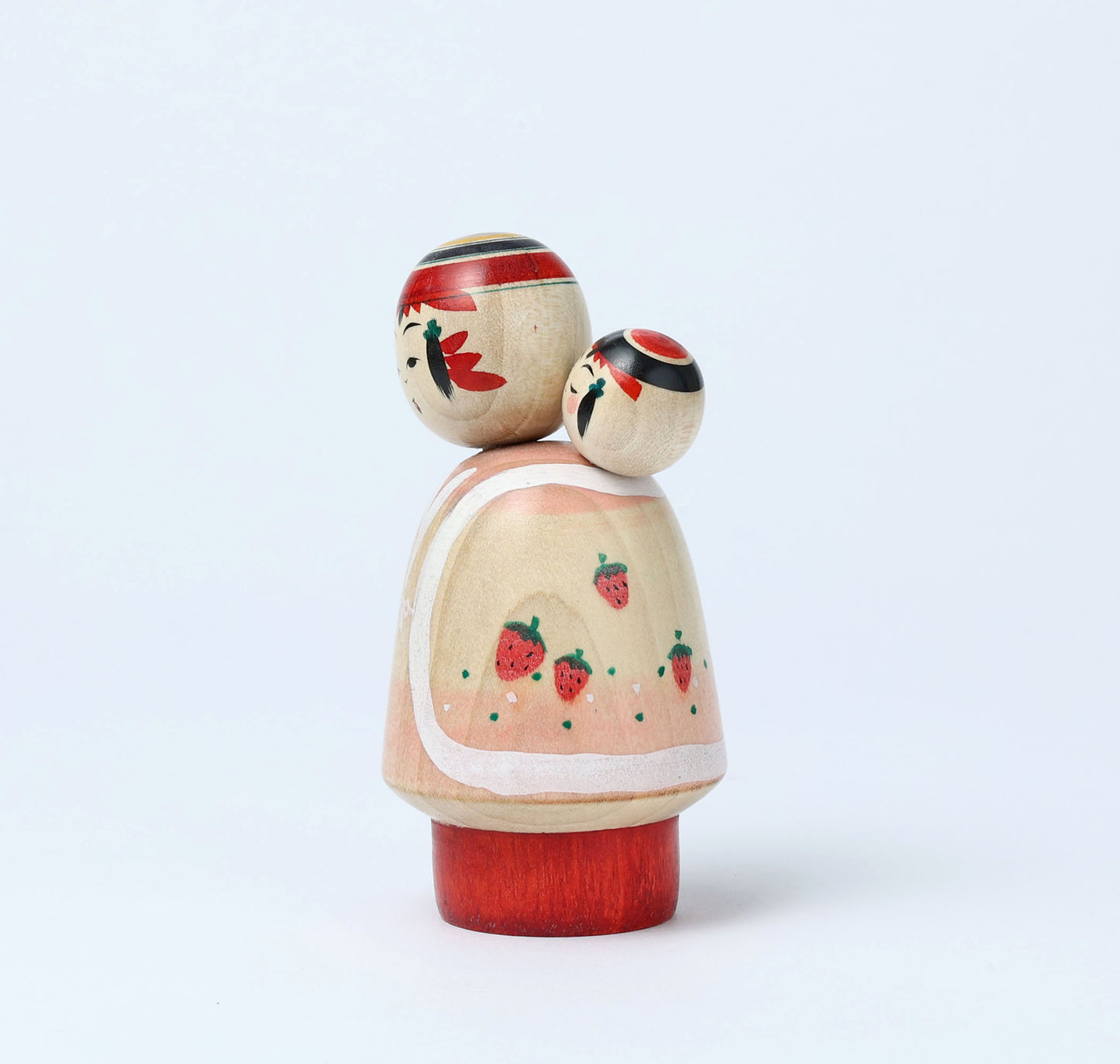 【子守りこけし-5】Babysitting kokeshi doll | IKEUCHI, Shione | Yajiro style | 10cm in height // 弥治郎系 池内潮音工人, 高さ 10cm
