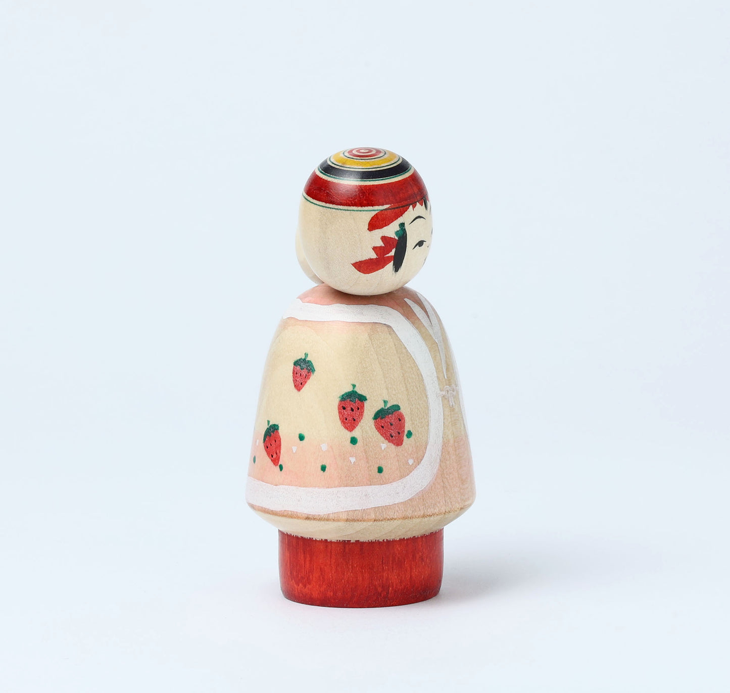 【子守りこけし-5】Babysitting kokeshi doll | IKEUCHI, Shione | Yajiro style | 10cm in height // 弥治郎系 池内潮音工人, 高さ 10cm