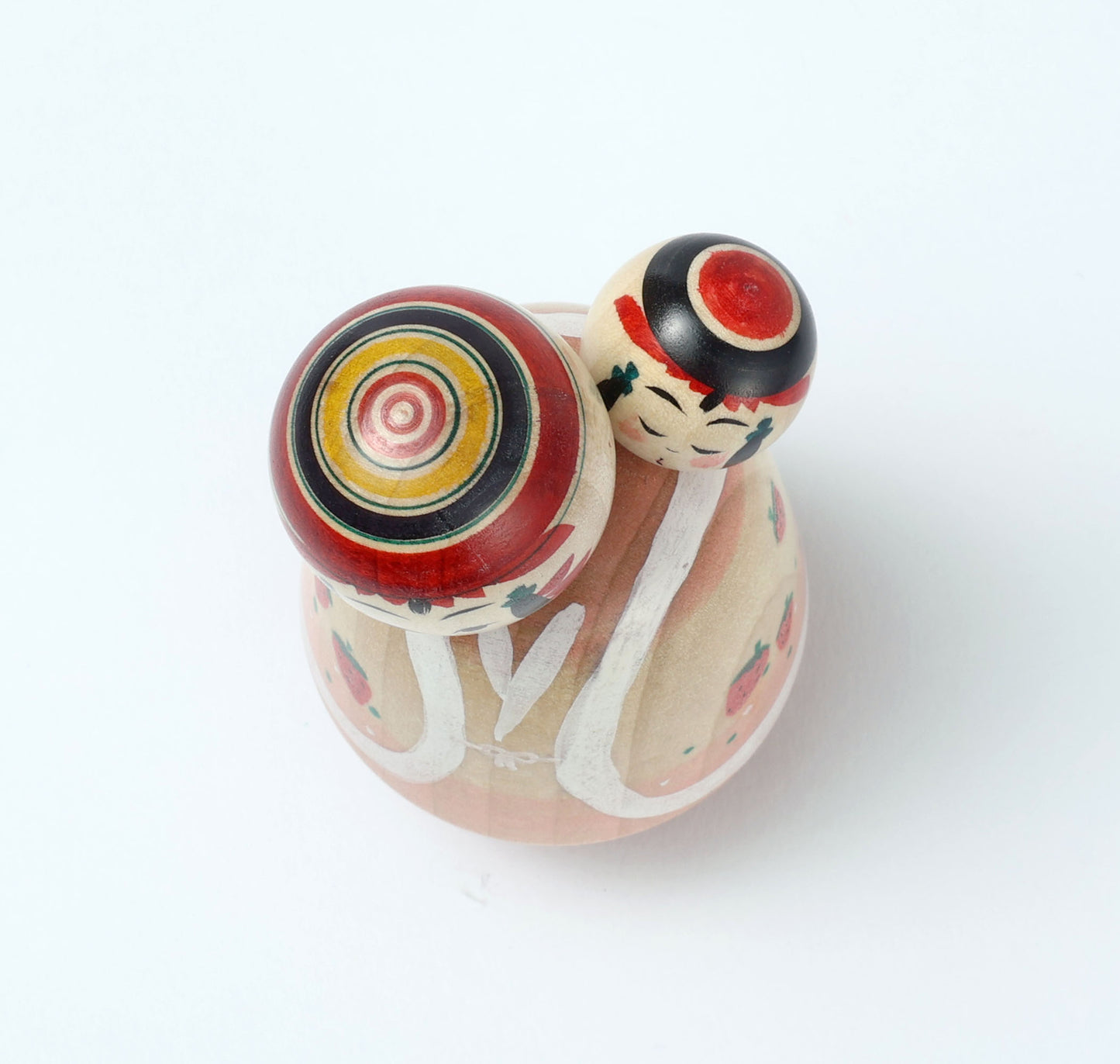 【子守りこけし-5】Babysitting kokeshi doll | IKEUCHI, Shione | Yajiro style | 10cm in height // 弥治郎系 池内潮音工人, 高さ 10cm
