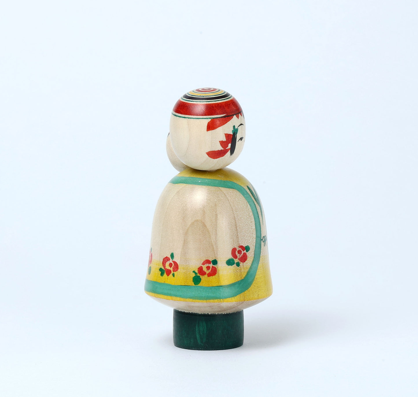 Komori-Babysitting kokeshi doll-6 子守りこけし | IKEUCHI, Shione 池内潮音工人 | Yajiro style 弥治郎系 | 10cm in height