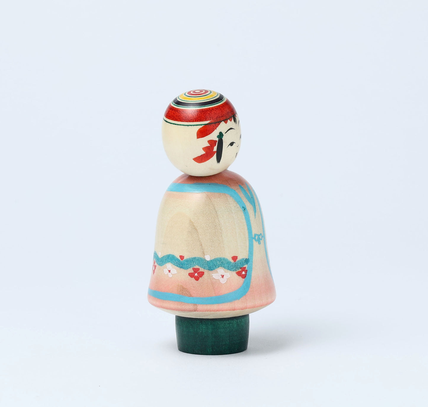 Komori-Babysitting kokeshi doll-7 子守りこけし | IKEUCHI, Shione 池内潮音工人 | Yajiro style 弥治郎系 | 10cm in height