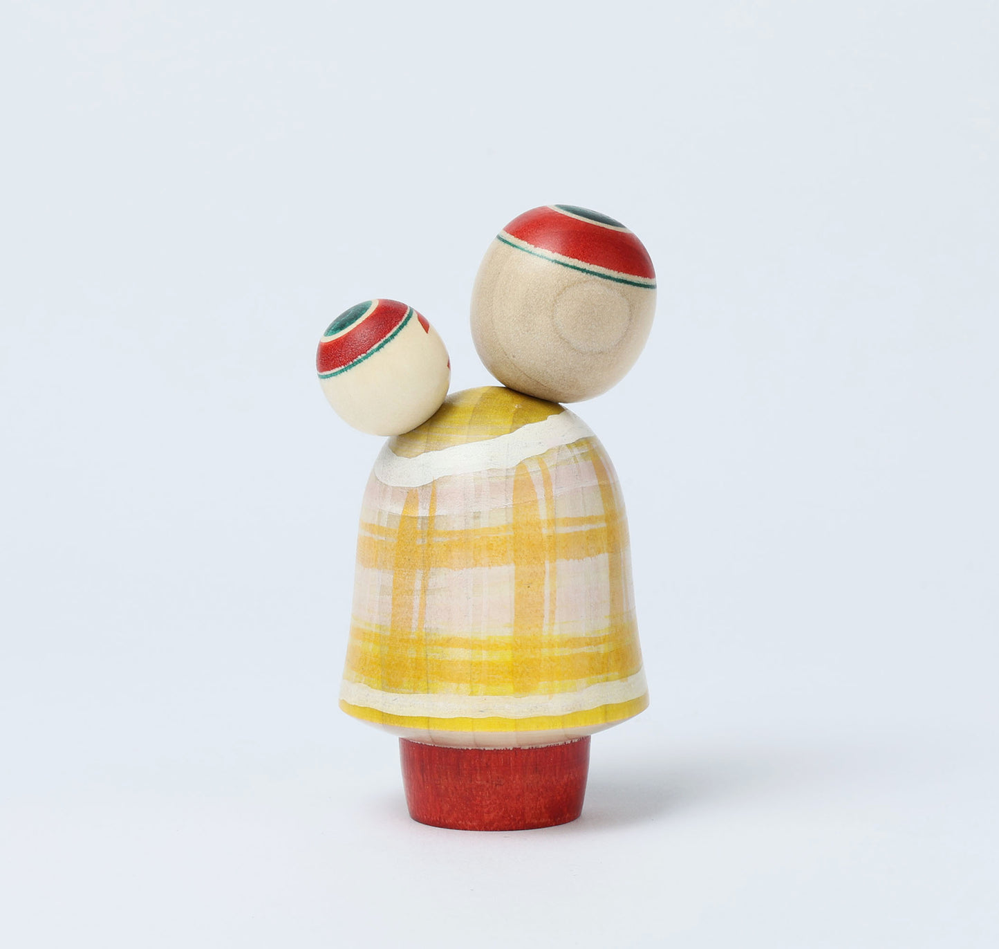 Komori-Babysitting kokeshi doll-9 子守りこけし | IKEUCHI, Shione 池内潮音工人 | Yajiro style 弥治郎系 | 10cm in height